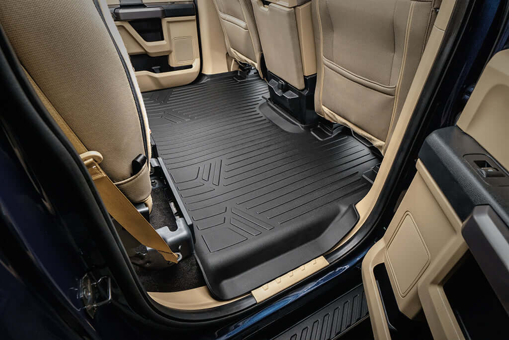 SMARTLINER Floor Liners for 2022-2025 Ford F-150 Lightning 2nd Row Bench seat without under seat fold-flat storage