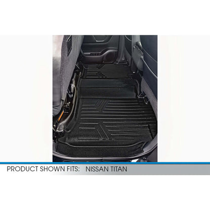SMARTLINER Floor Liners for 2017-2024 Nissan Titan XD Crew Cab (1st Row Bench) No Underseat ToolBox