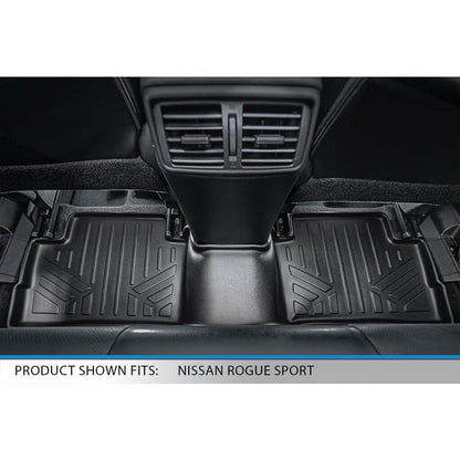 SMARTLINER Floor Liners for 2017-2024 Nissan Rogue Sport - Factory Cargo Tray in Highest Position (No S Models)
