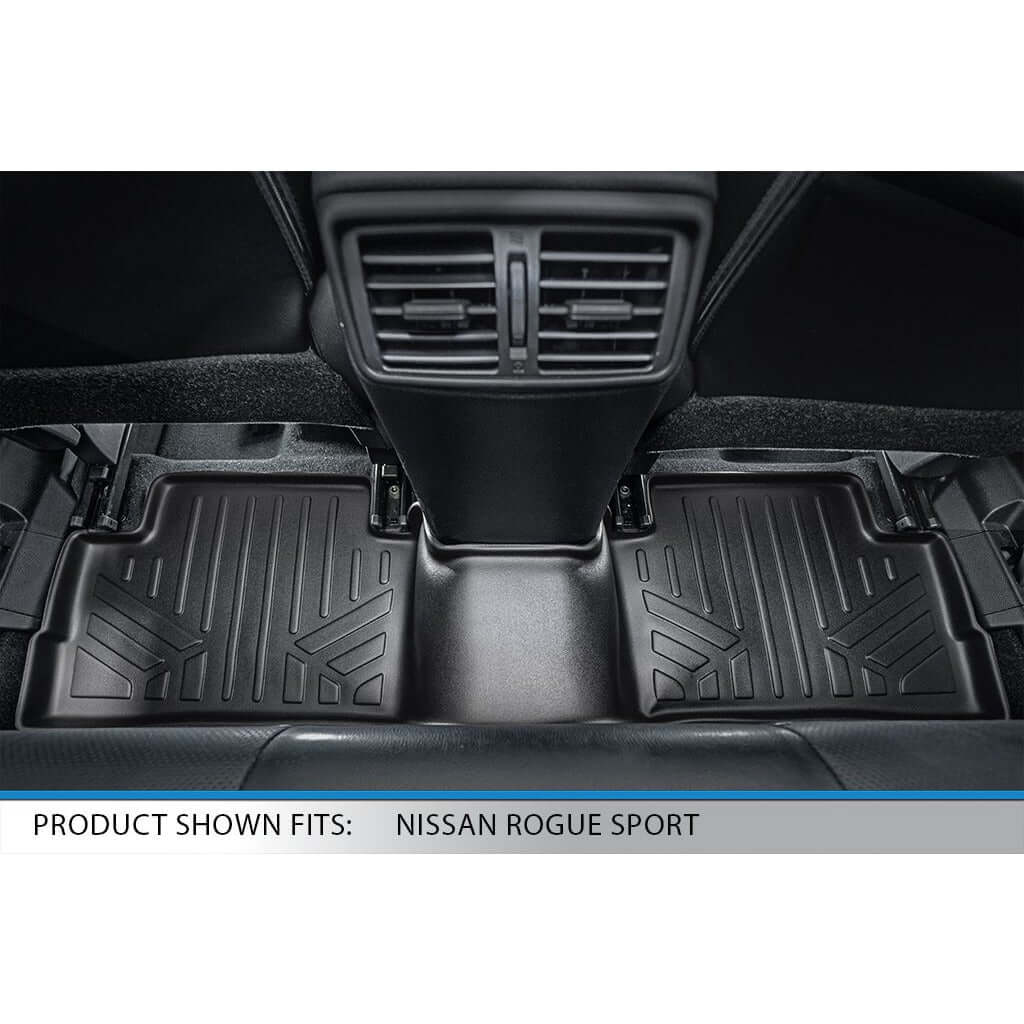 SMARTLINER Floor Liners for 2017-2024 Nissan Rogue Sport - Factory Cargo Tray in Lowest Position