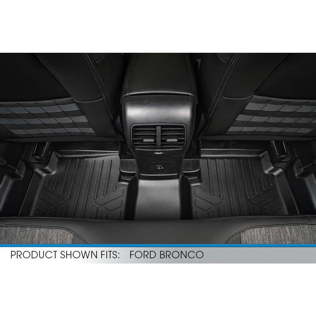 SMARTLINER Floor Liners for 2021-2026 Ford Bronco Sport W/O Rear Bump (Rubber Flooring)
