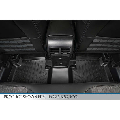 SMARTLINER Floor Liners for 2021-2026 Ford Bronco Sport W/O Rear Bump (Rubber Flooring)