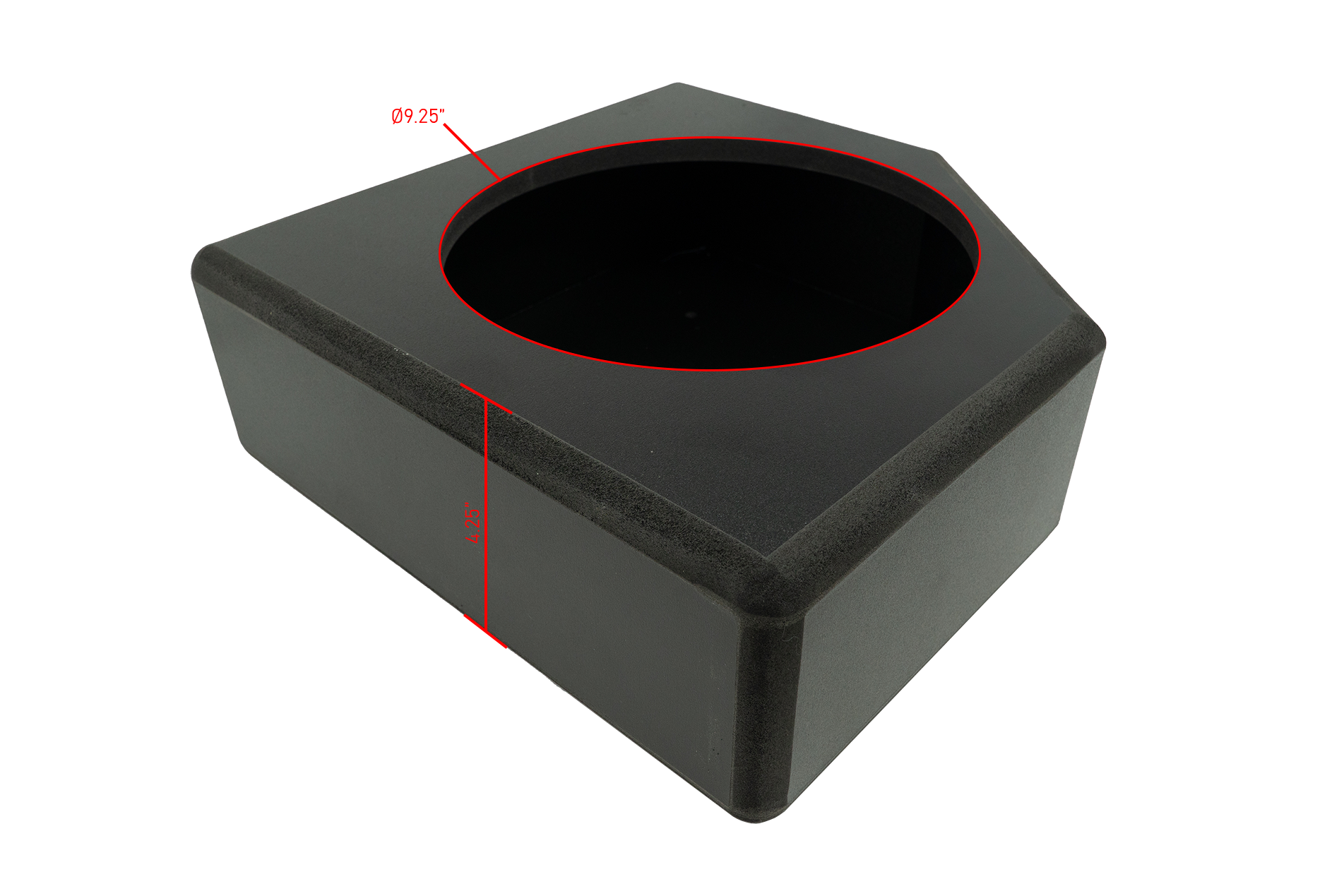 '17+ Can-Am® X3 Rear Low-Profile Passenger Side 10” Subwoofer Enclosure – Unloaded | UTVS-X3-ENC-LP-RPASS