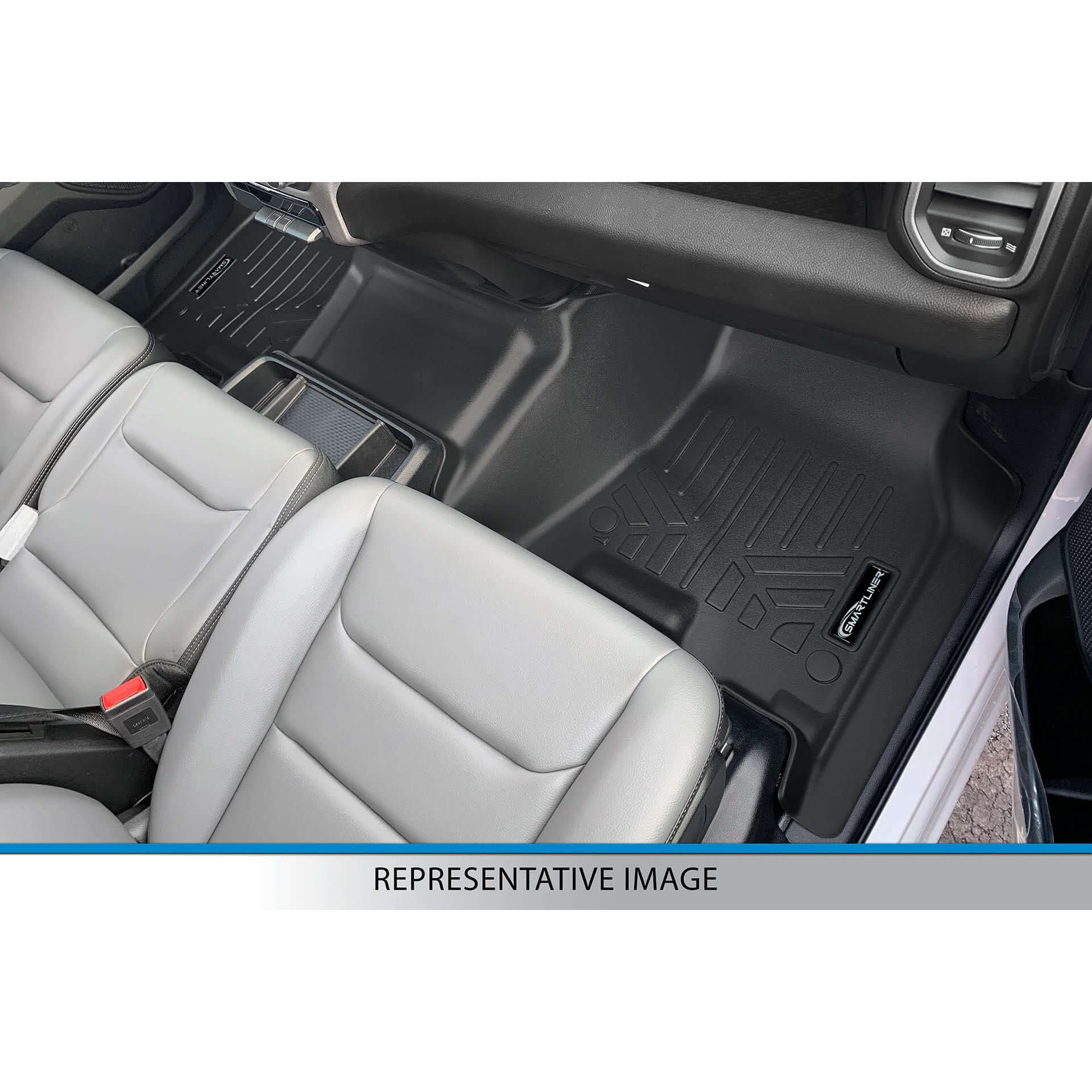 SMARTLINER Custom Fit Floor Liners For 2015-2026 Ford F-150 Regular Cab, No 4x4 Shifter, Carpet Flooring with 1st Row Bench Seat with Over The Hump Coverage