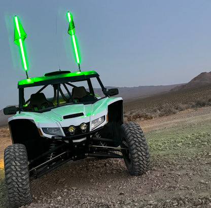 4 ft. Atlas Whips Multi Color LED Whips, Pair