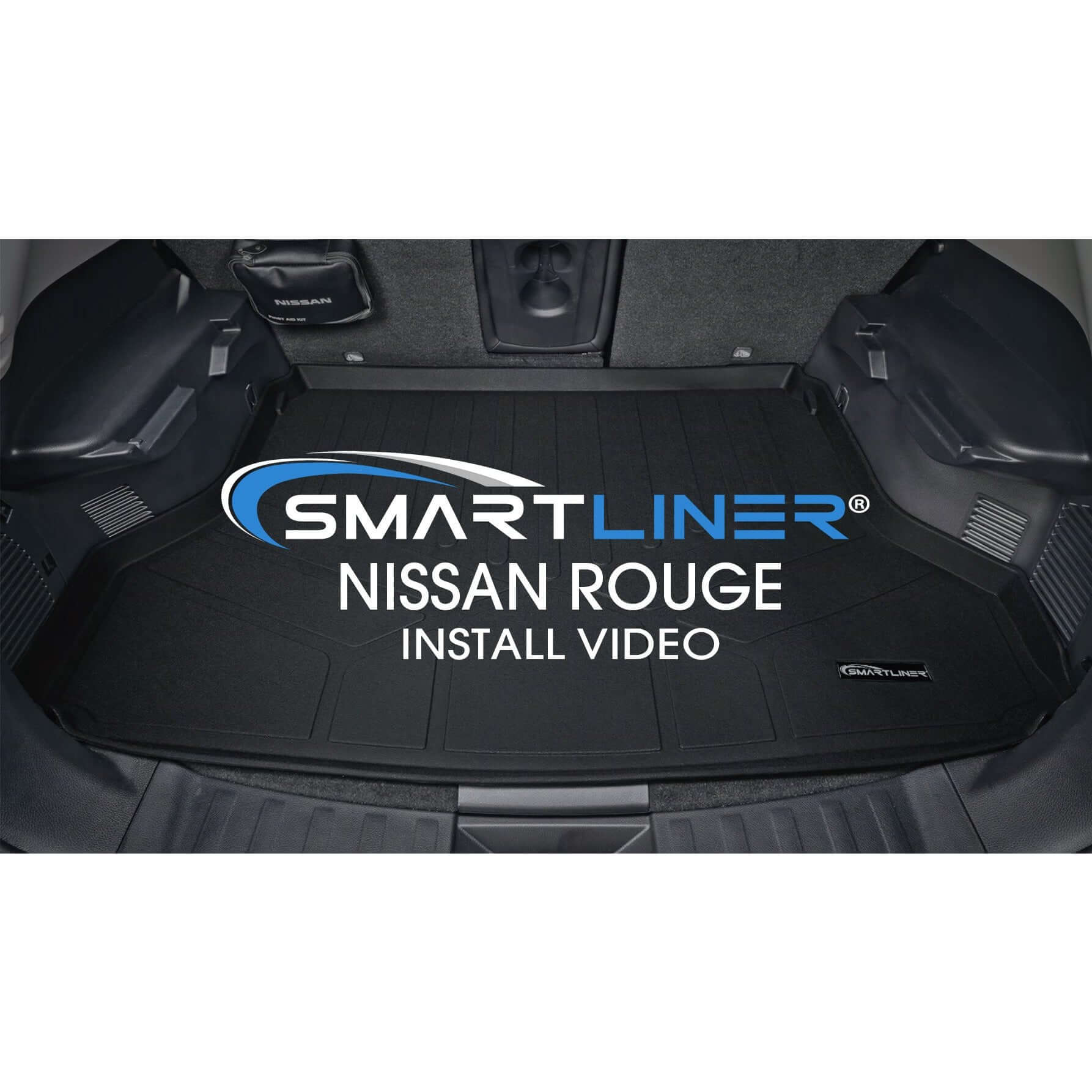 SMARTLINER Floor Liners for 2017-2024 Nissan Rogue Sport - Factory Cargo Tray in Highest Position (No S Models)