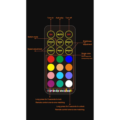 Introducing the Black RF Remote with Lanyard: Effortless Control for Your LED Whips and Rock Lights