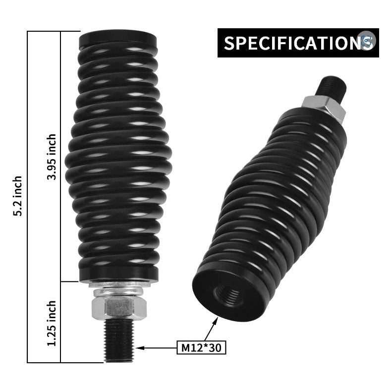 Black Barrel Spring: Secure Attachment for LED Quick Disconnect Whips