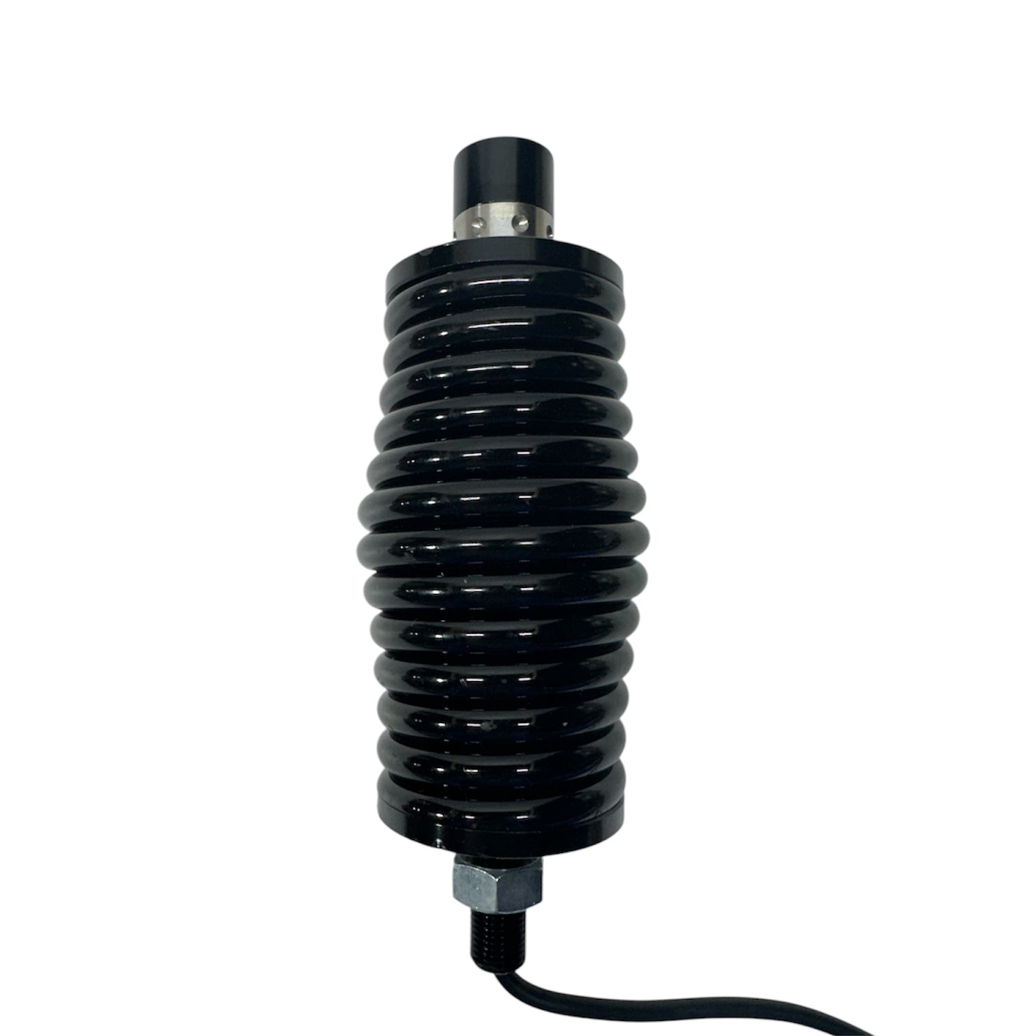 Premium Heavy-Duty Black Barrel Spring for Big Eddy's LED Whips – Reinforced Protection with Quick-Release Power Integration