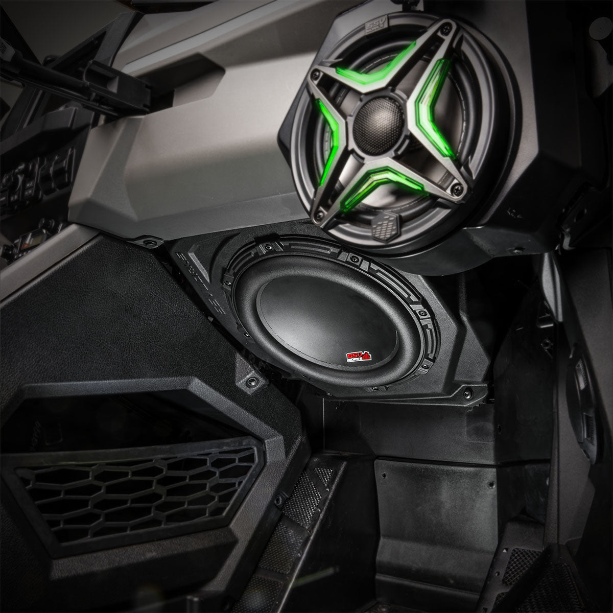 2025-2026 Polaris® RZR Pro R / Pro S / Pro XP Phase-5 V-Spec 7-Speaker Plug-&-Play Kit w/MRB4 Radio