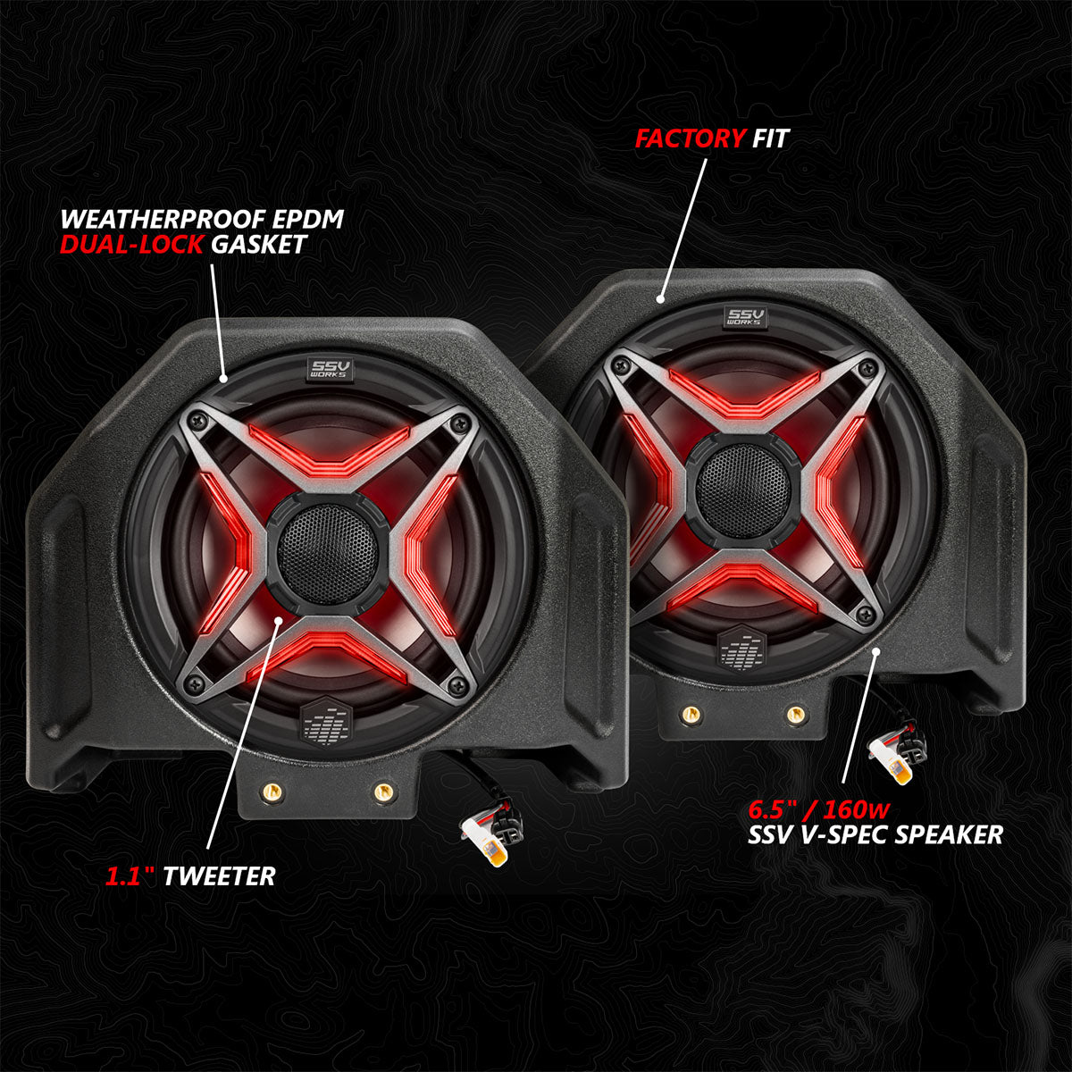 2020-2024 Polaris® RZR PRO Series Phase-5 V-Spec 5-Speaker 1400watt System w/MRB4