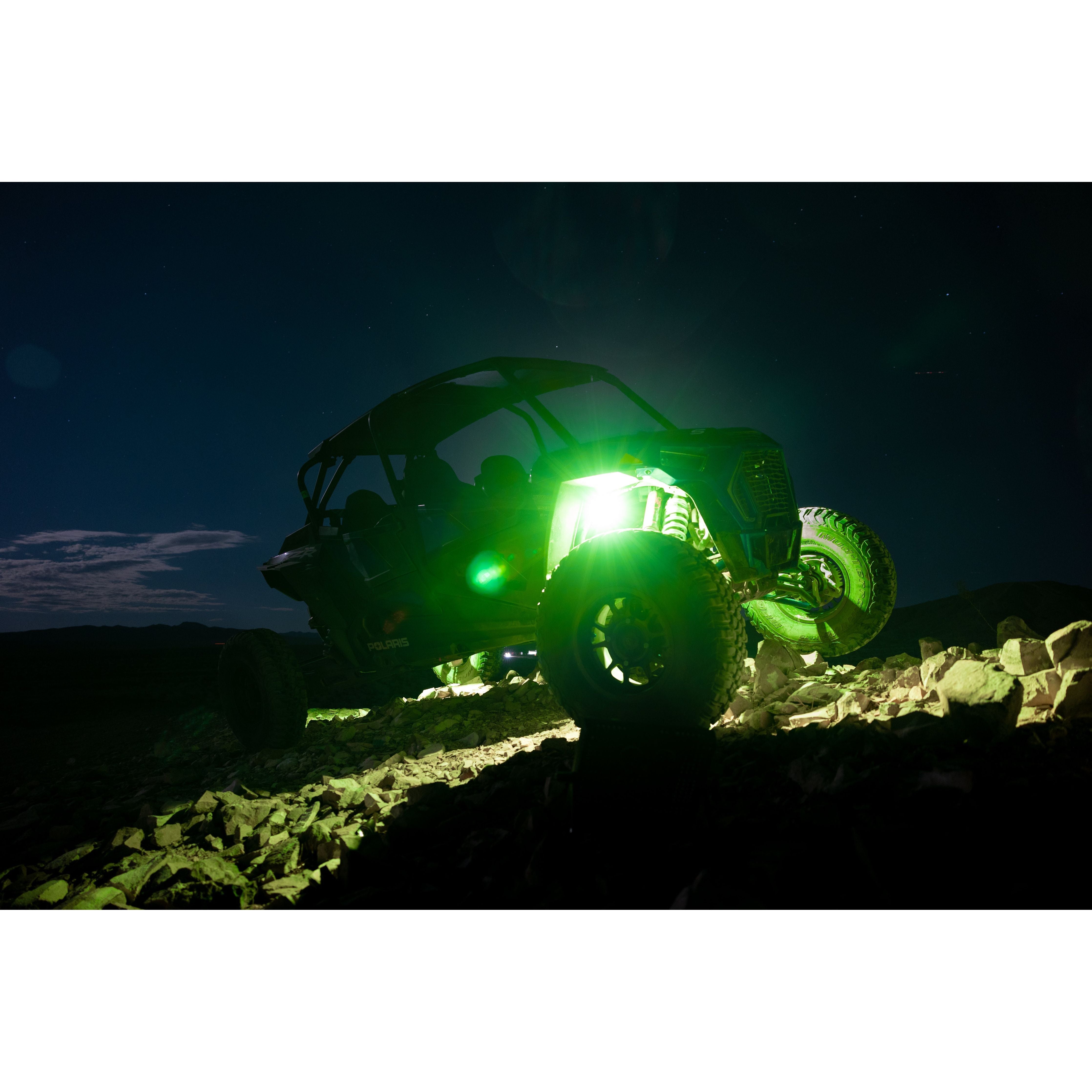 K2 210° Wide-Angle RGB Rock Lights – Bluetooth Control, 300+ Colors