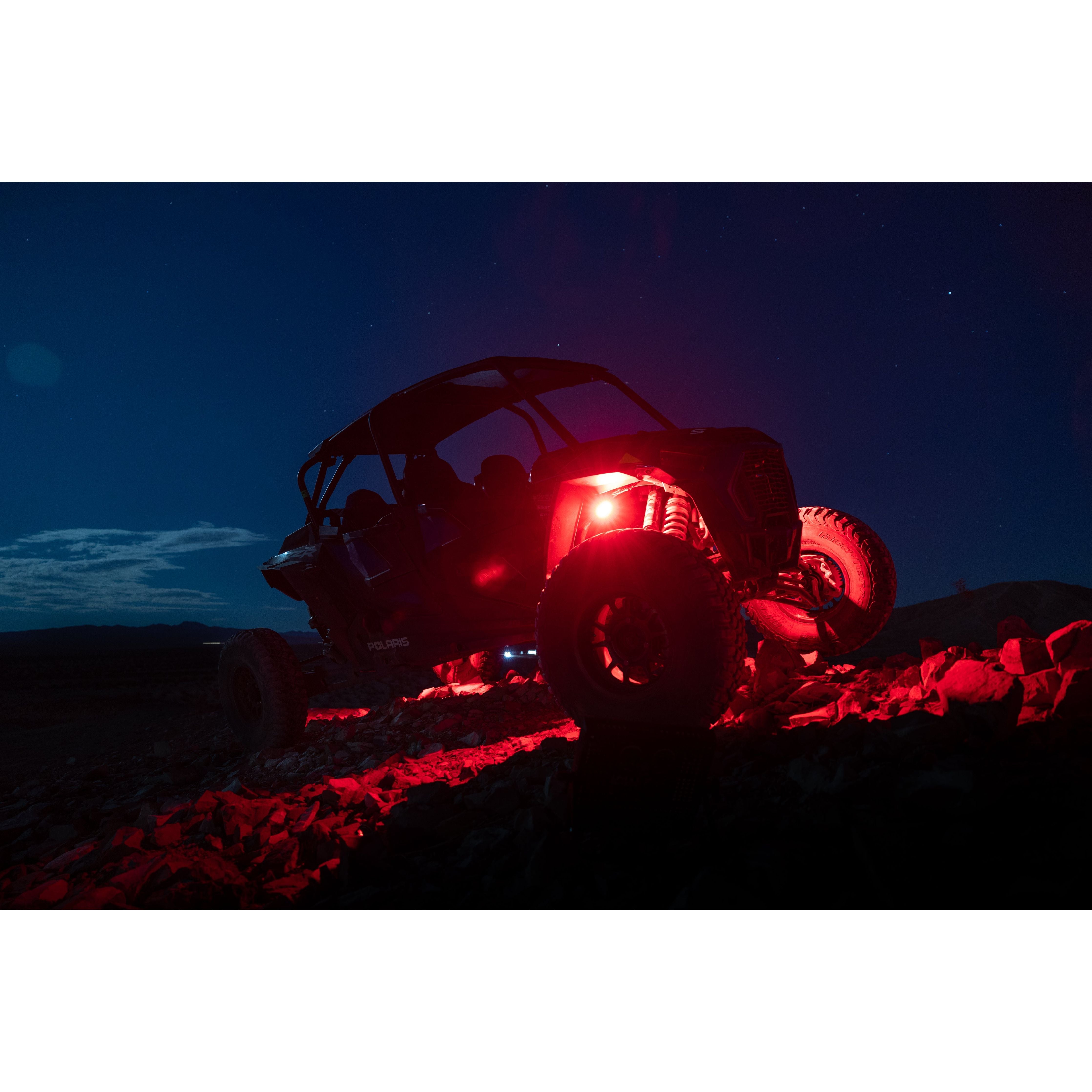 K2 210° Wide-Angle RGB Rock Lights – Bluetooth Control, 300+ Colors