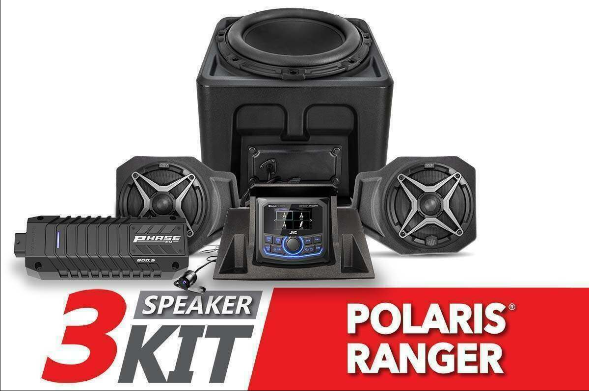 SSV Works 2018-2024 Polaris Ranger XP1000 SSV Works 3-Speaker Audio System w/JVC - 230-RG4-Q3A1