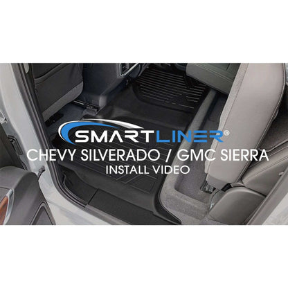SMARTLINER Floor Liners for 2001-2007 Silverado/Sierra 1500/2500/3500 Double/Extended Cab Classic Body Style