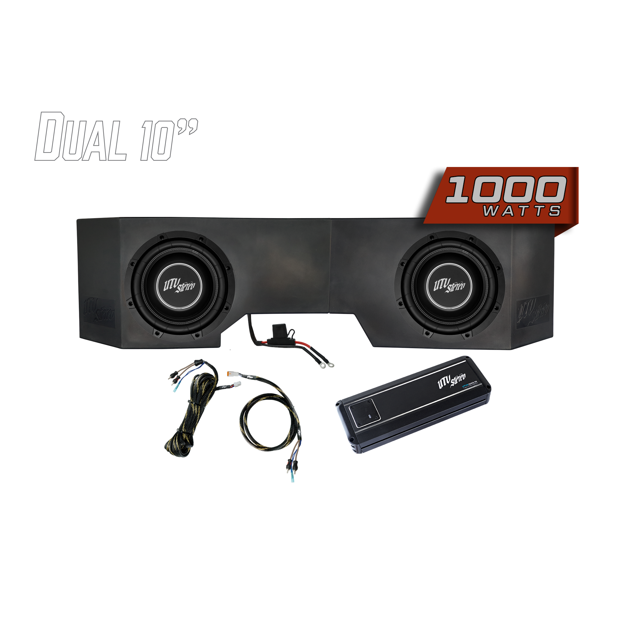 Can-Am® Defender HD10 1000W Dual 10" Subwoofer Kit | UTVS-DEF-SUB-1000-2