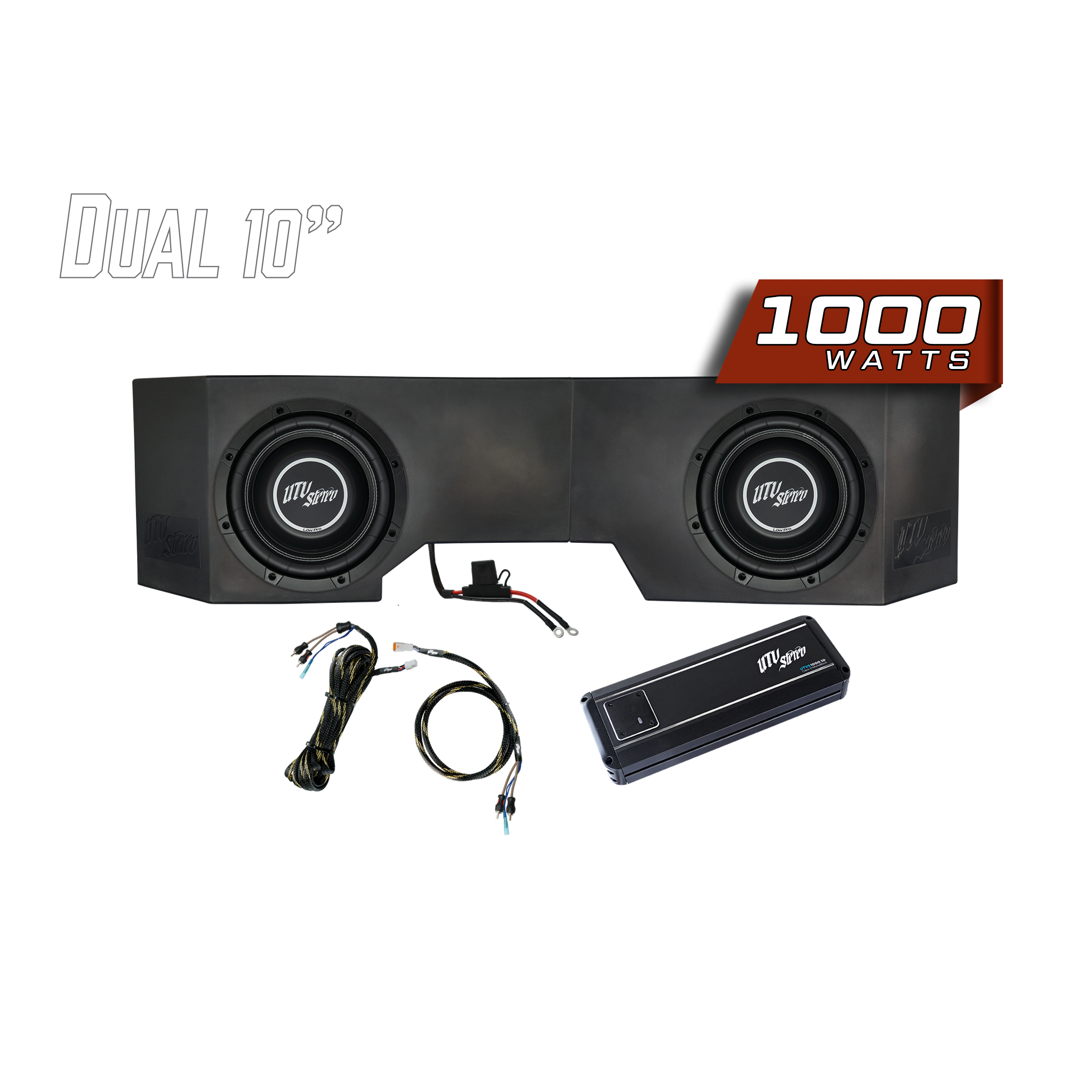 Can-Am® Defender HD10 1000W Dual 10" Subwoofer Kit | UTVS-DEF-SUB-1000-2