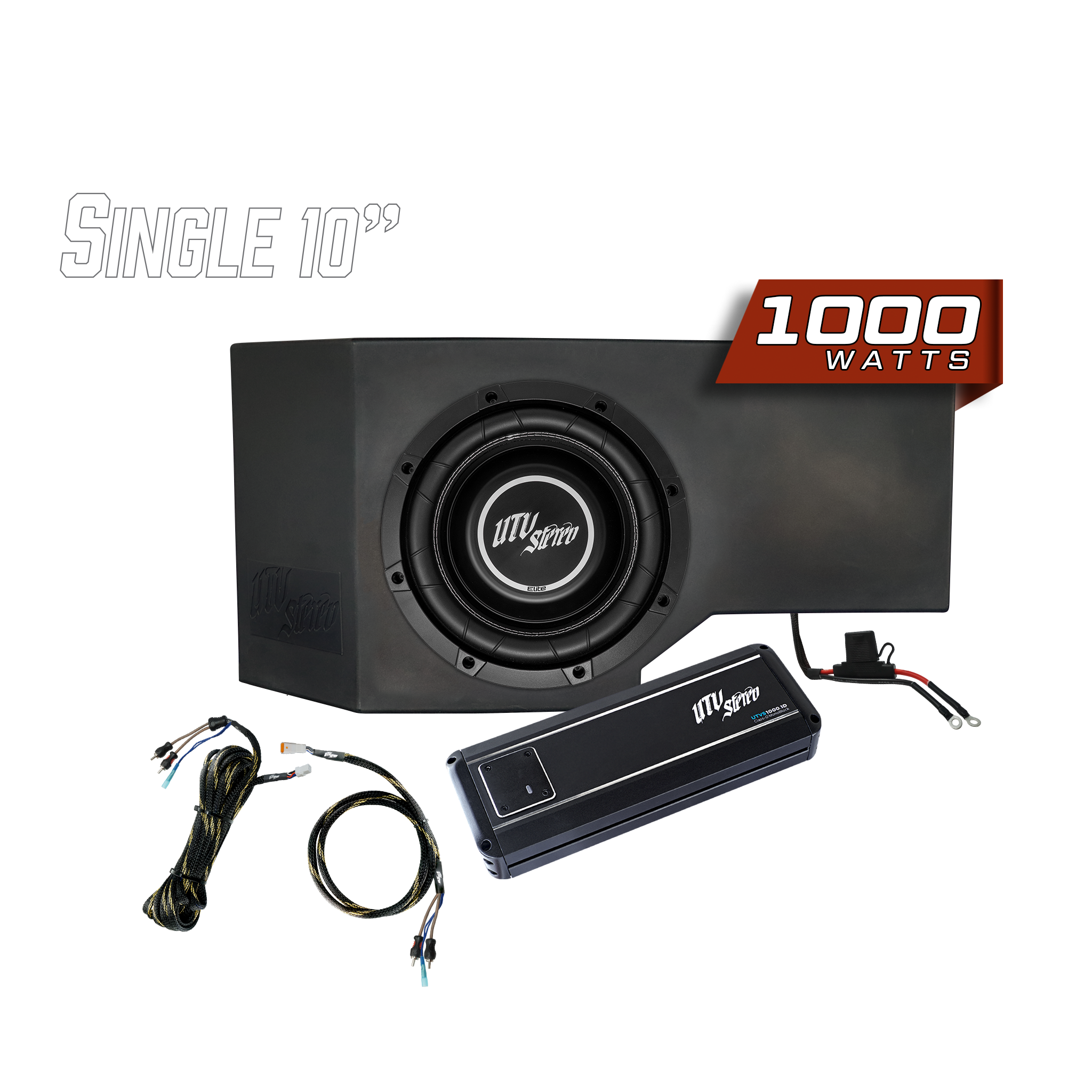 Can-Am® Defender HD10 1000W Single Passenger Side 10" Subwoofer Kit | UTVS-DEF-SUB-1000