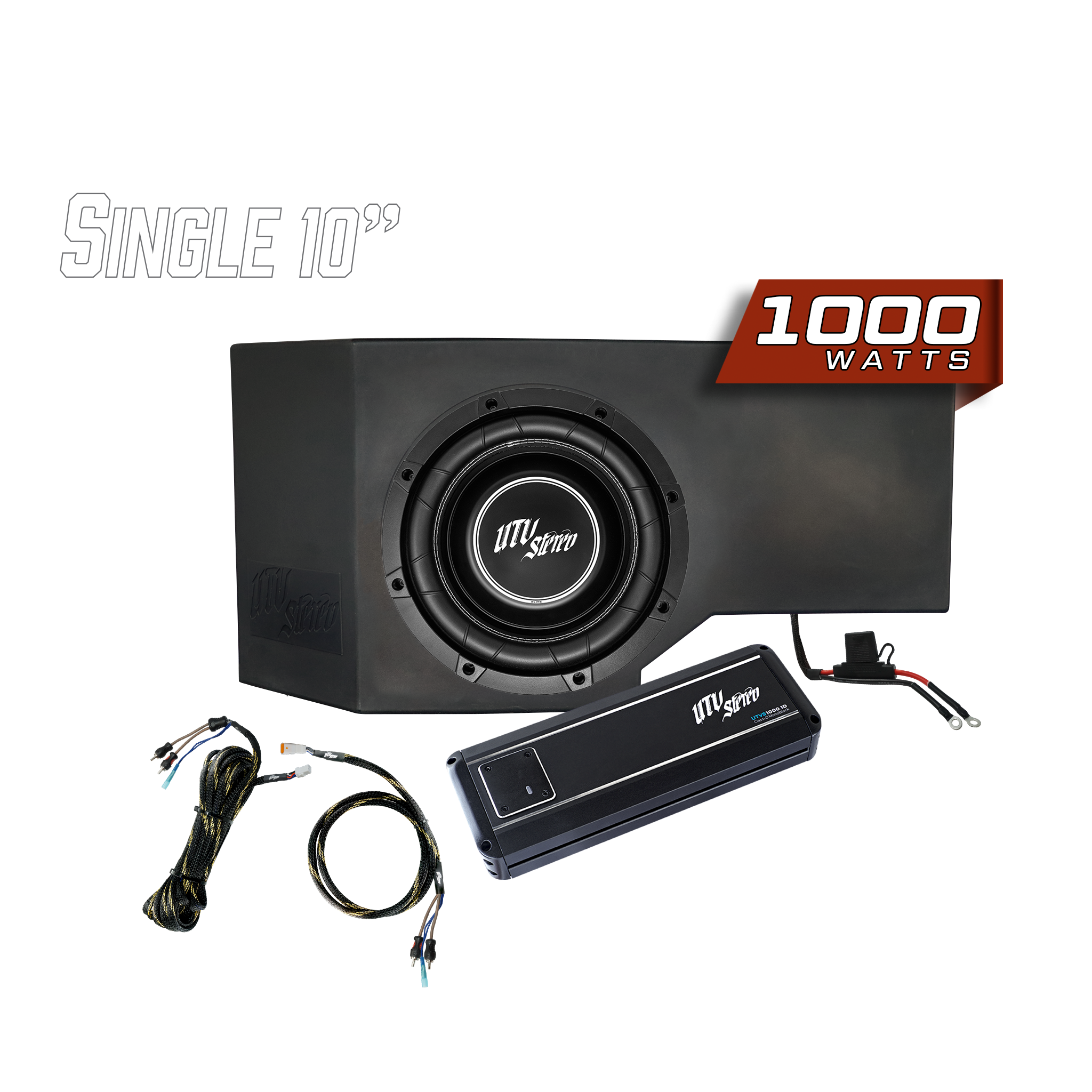 Can-Am® Defender HD10 1000W Single Passenger Side 10" Subwoofer Kit | UTVS-DEF-SUB-1000