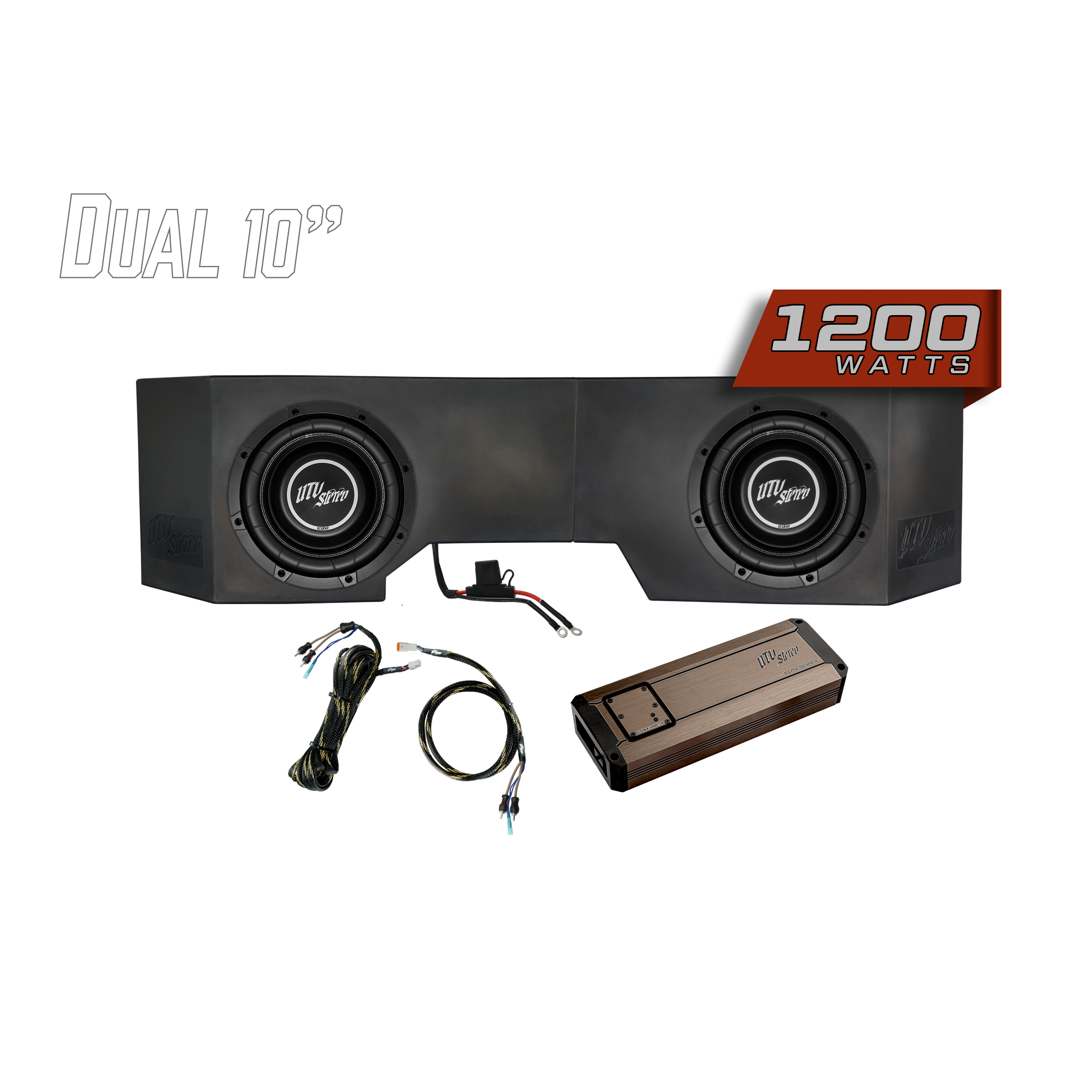 Can-Am® Defender HD10 1200W Dual 10" Subwoofer Kit  | UTVS-DEF-SUB-1200-2