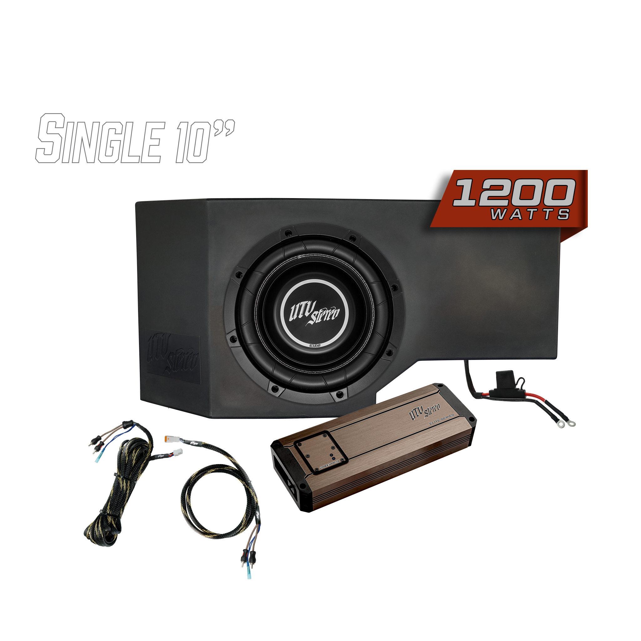 Can-Am® Defender HD10 1200W Single Side 10" Subwoofer Kit  | UTVS-DEF-SUB-1200