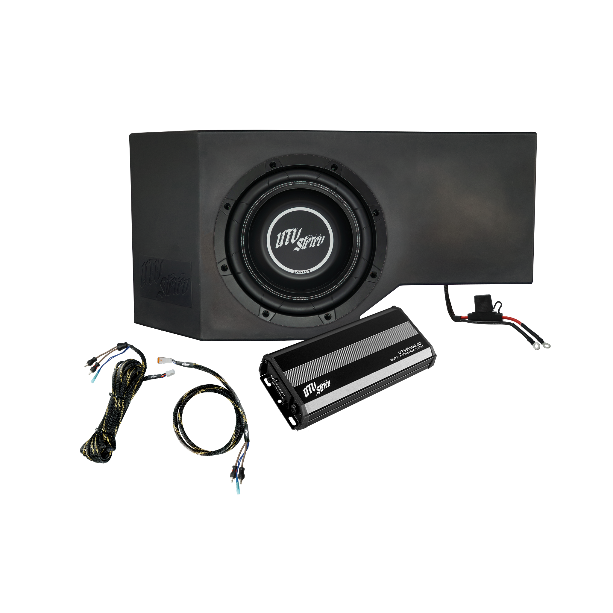 Can-Am® Defender HD10 500W Single Side 10" Subwoofer Kit | UTVS-DEF-SUB-500