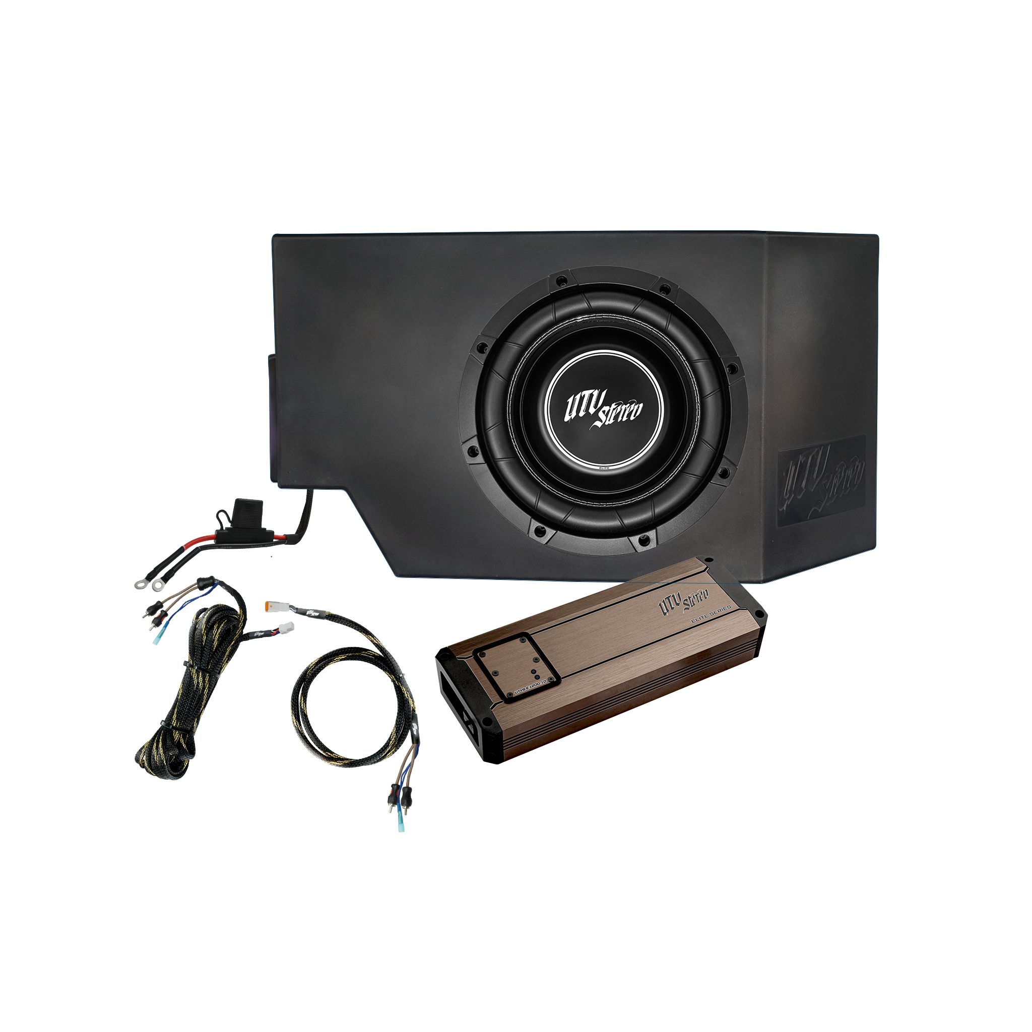 Can-Am® Defender HD10 1200W Single Side 10" Subwoofer Kit  | UTVS-DEF-SUB-1200