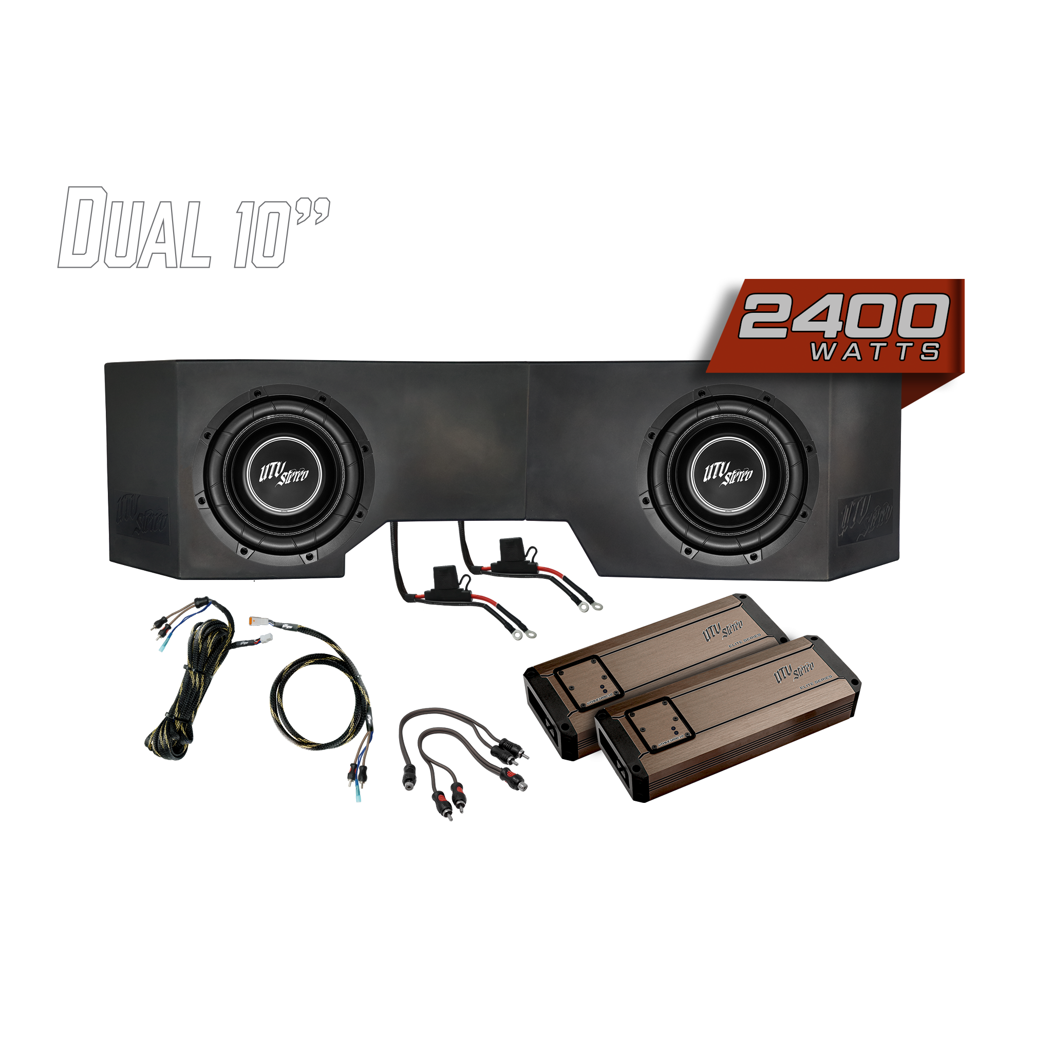 Can-Am® Defender HD10 2400W Dual 10"Subwoofer Kit | UTVS-DEF-SUB-2400-2