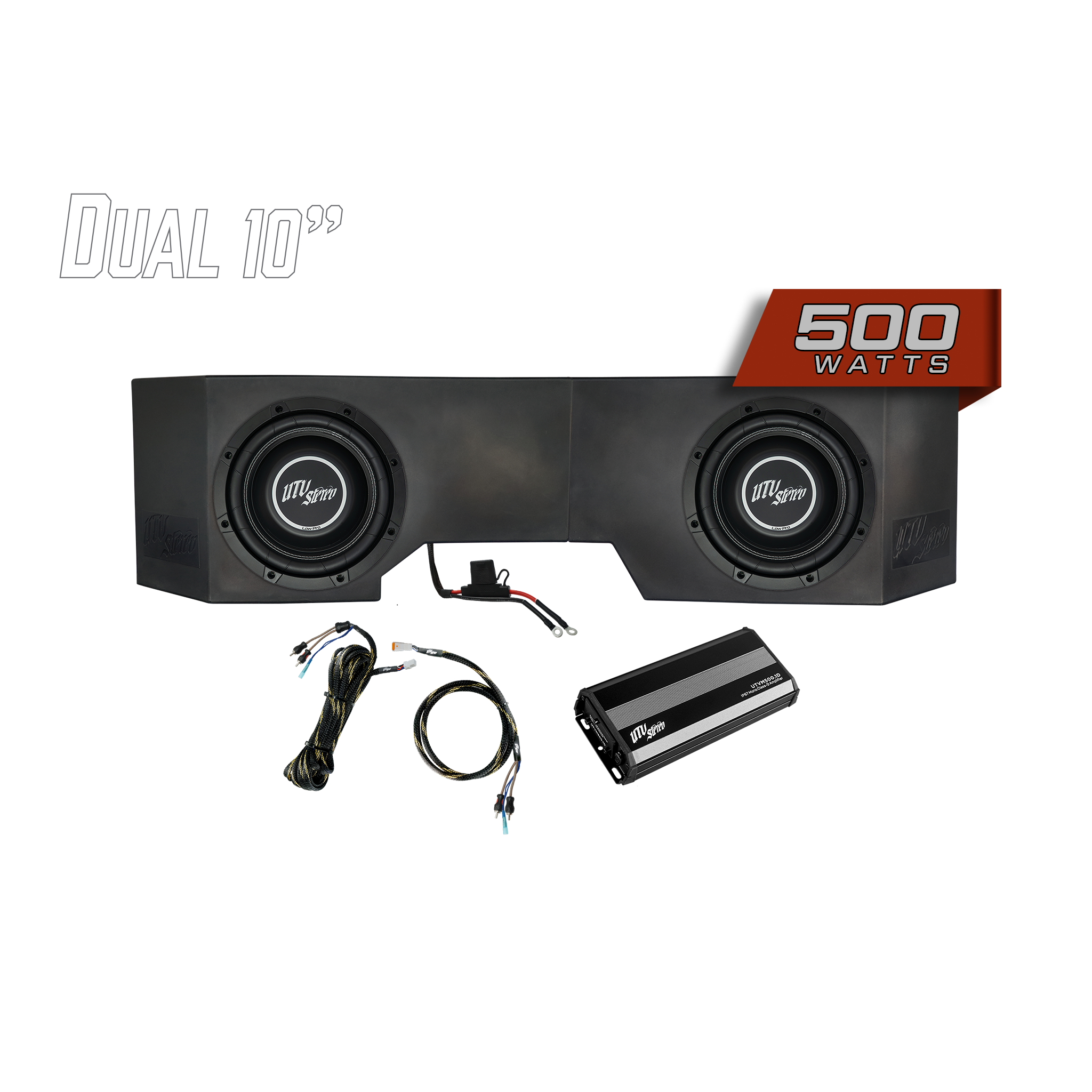 Can-Am® Defender HD10 500W Dual 10" Subwoofer Kit | UTVS-DEF-SUB-500-2