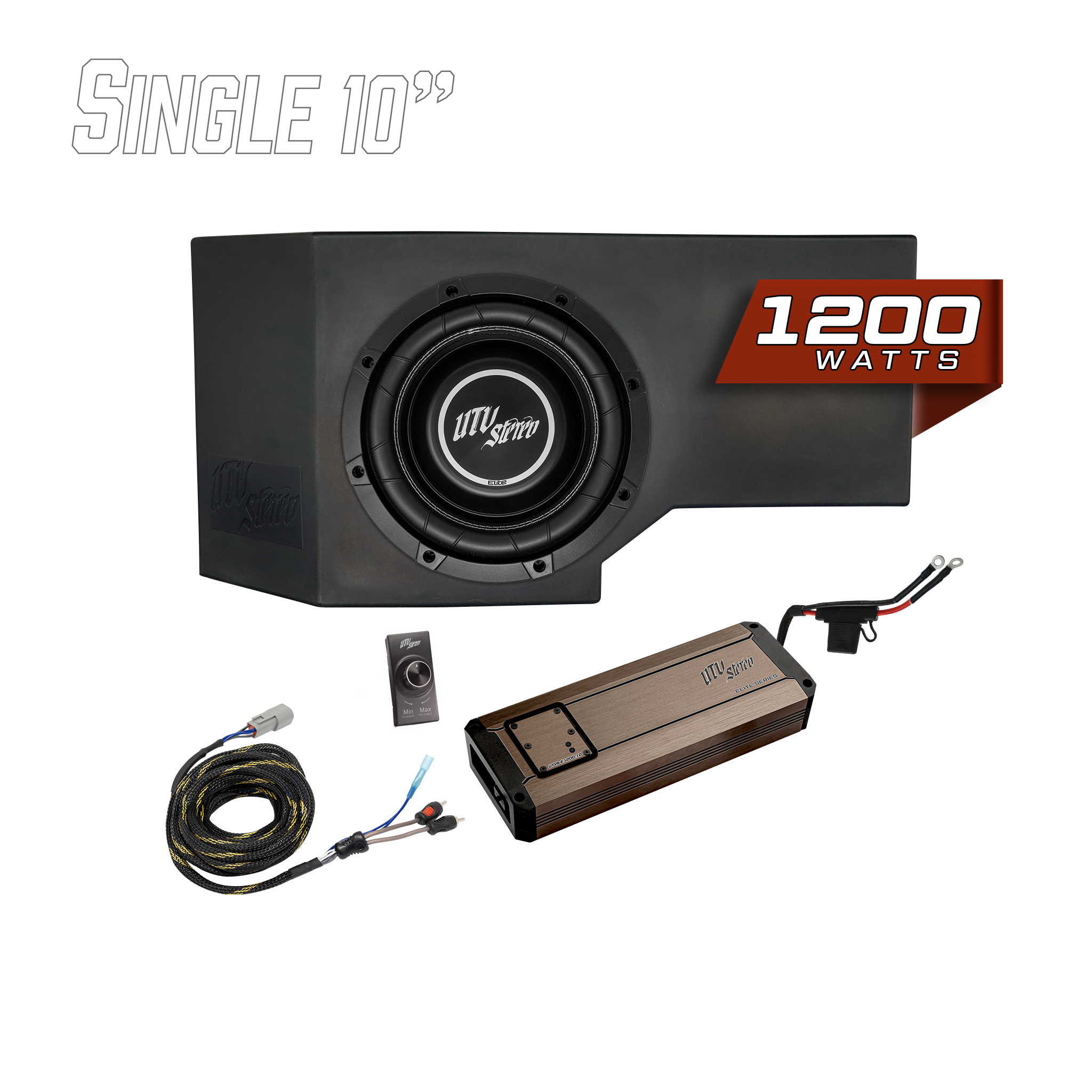 Can-Am® Defender HD11 1200W Single 10" Subwoofer Kit | UTVS-DEF2-1200-1-GO