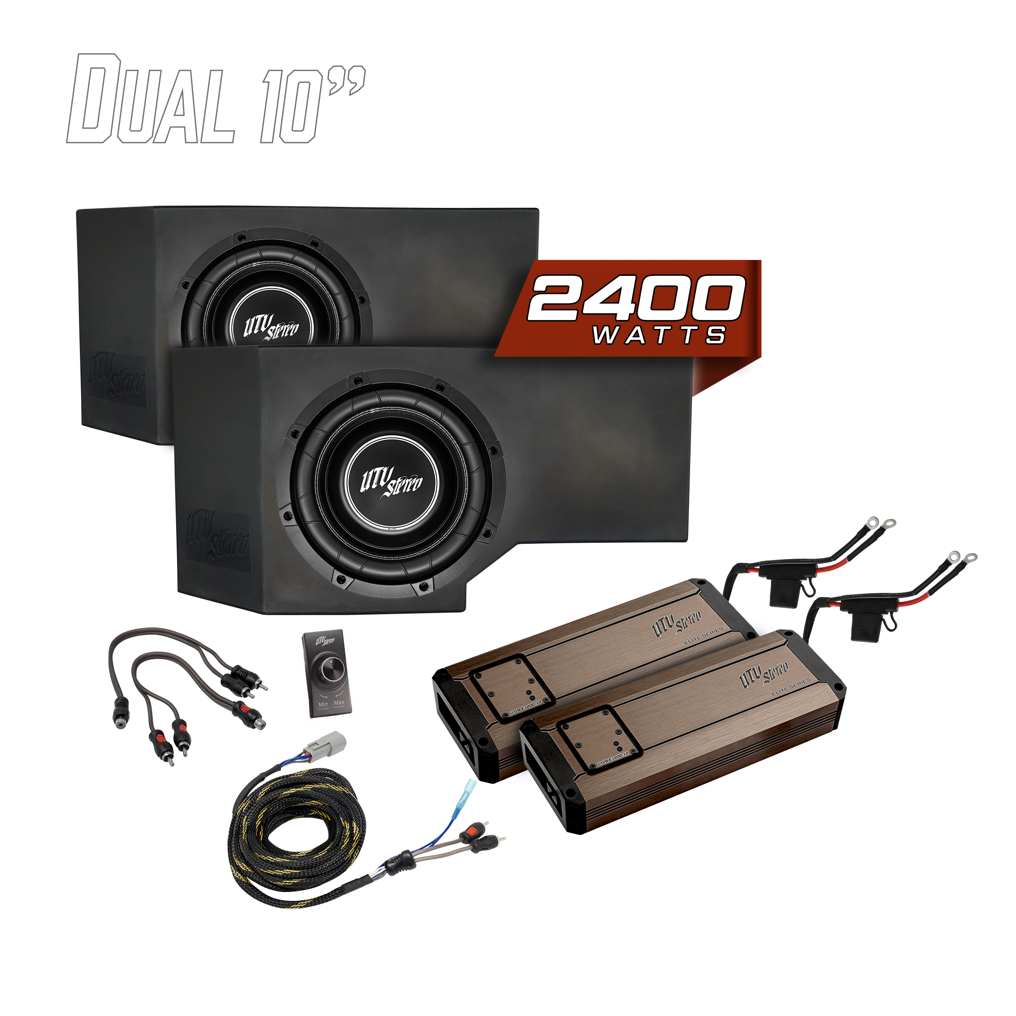 Can-Am® Defender HD11 2400W Dual 10" Subwoofer Kit | UTVS-DEF2-2400-2-GO