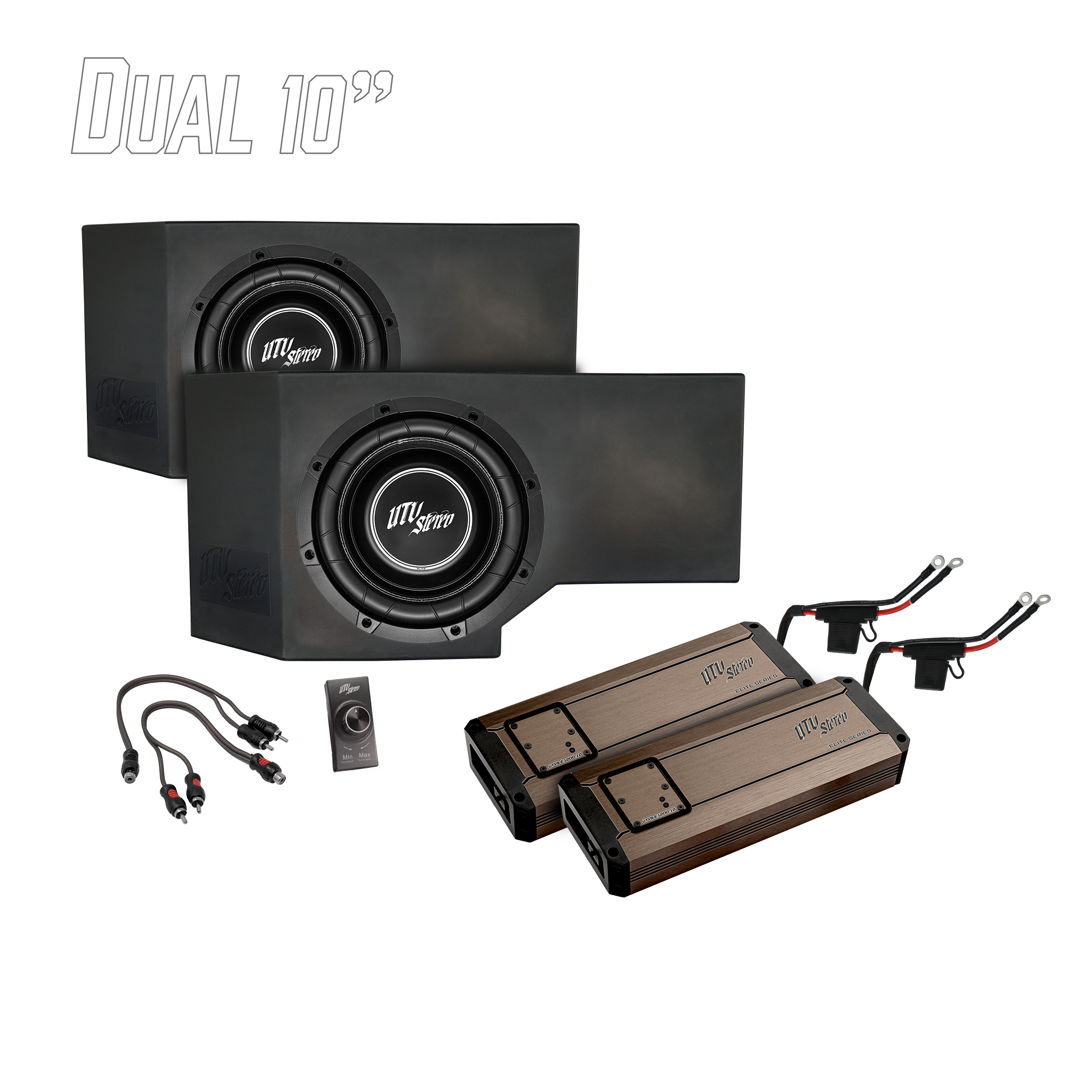 Can-Am® Defender HD11 2400W Dual 10" Subwoofer Kit | UTVS-DEF2-2400-2-GO