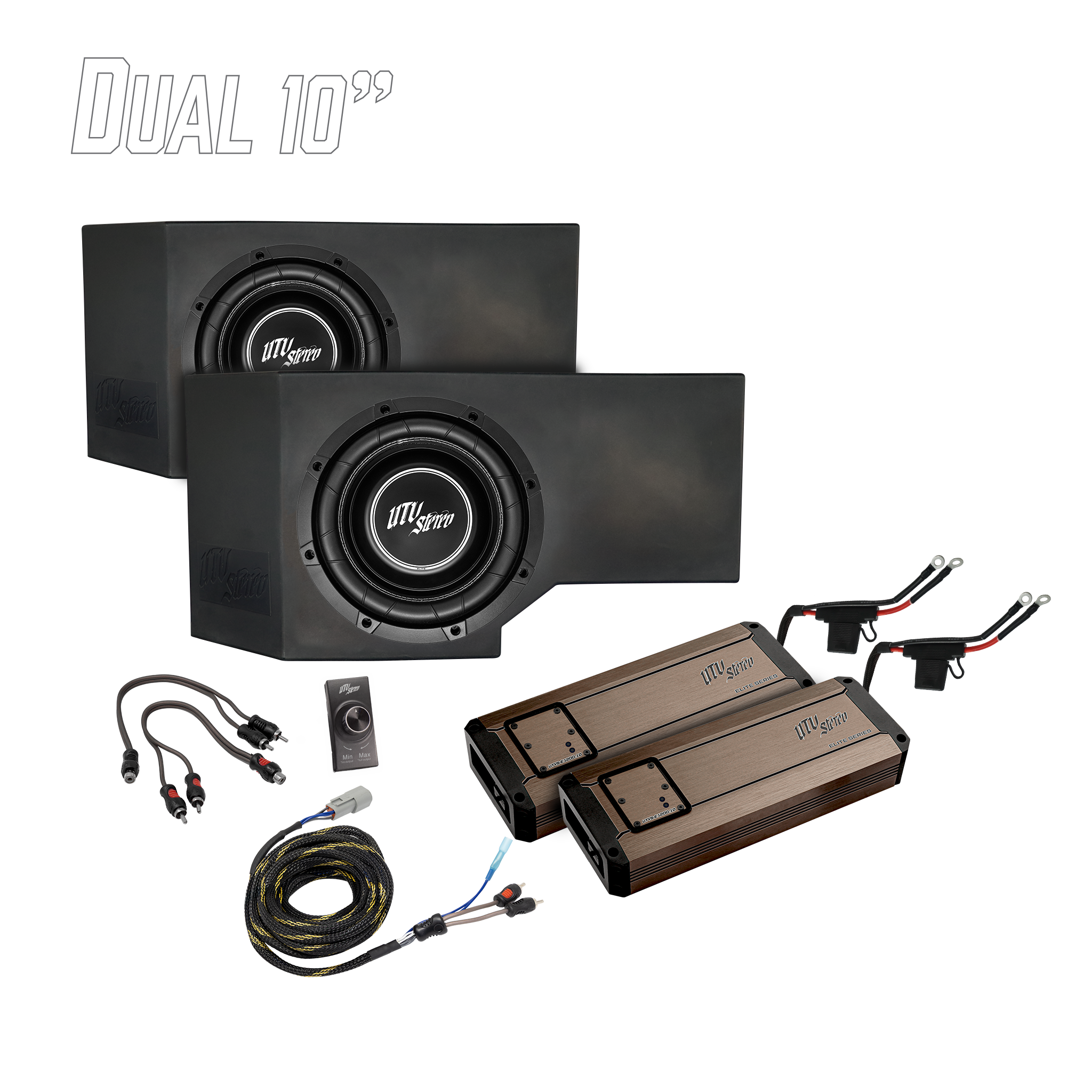 Can-Am® Defender HD11 2400W Dual 10" Subwoofer Kit | UTVS-DEF2-2400-2-GO