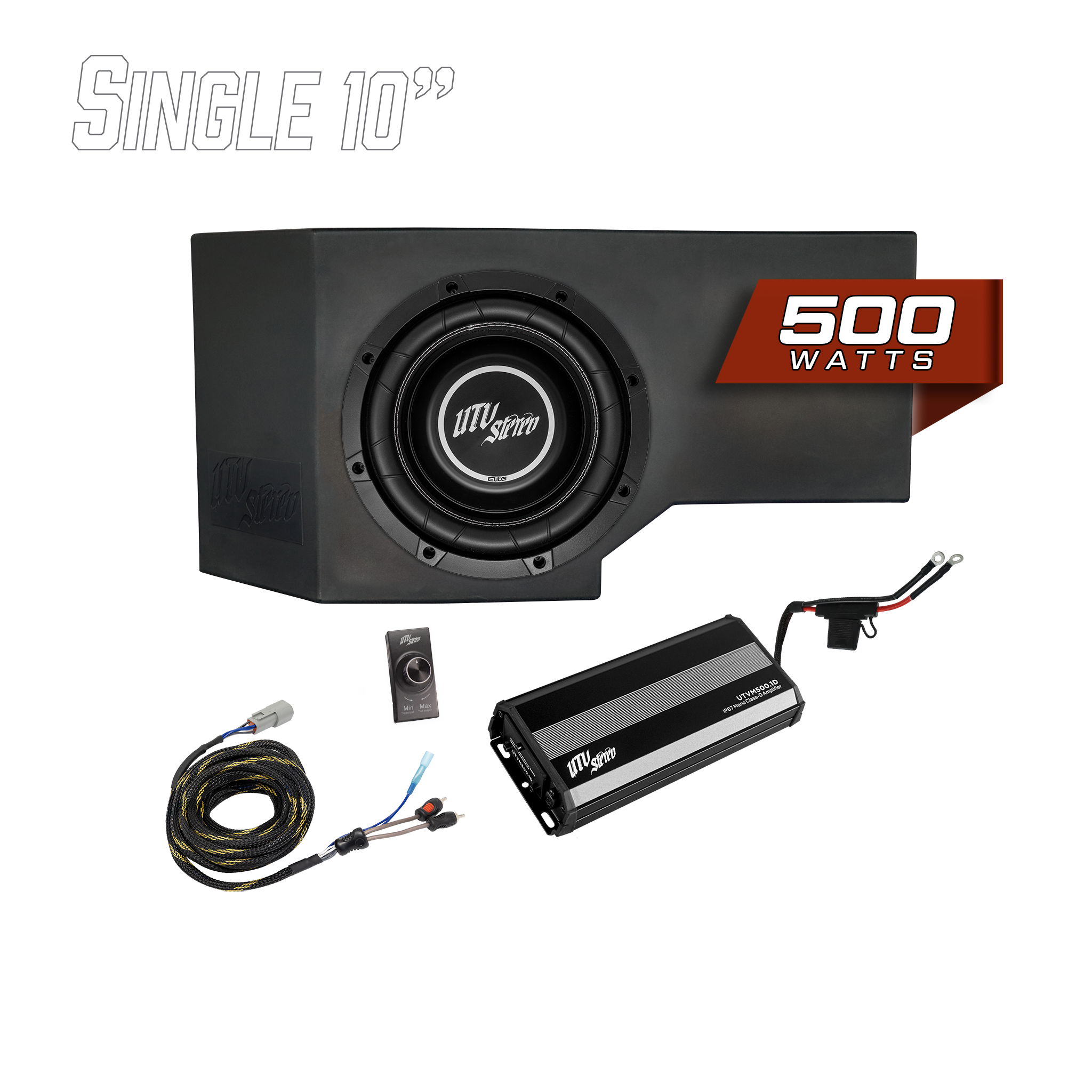 Can-Am® Defender HD11 500W Single 10" Subwoofer Kit | UTVS-DEF2-500-1-GO