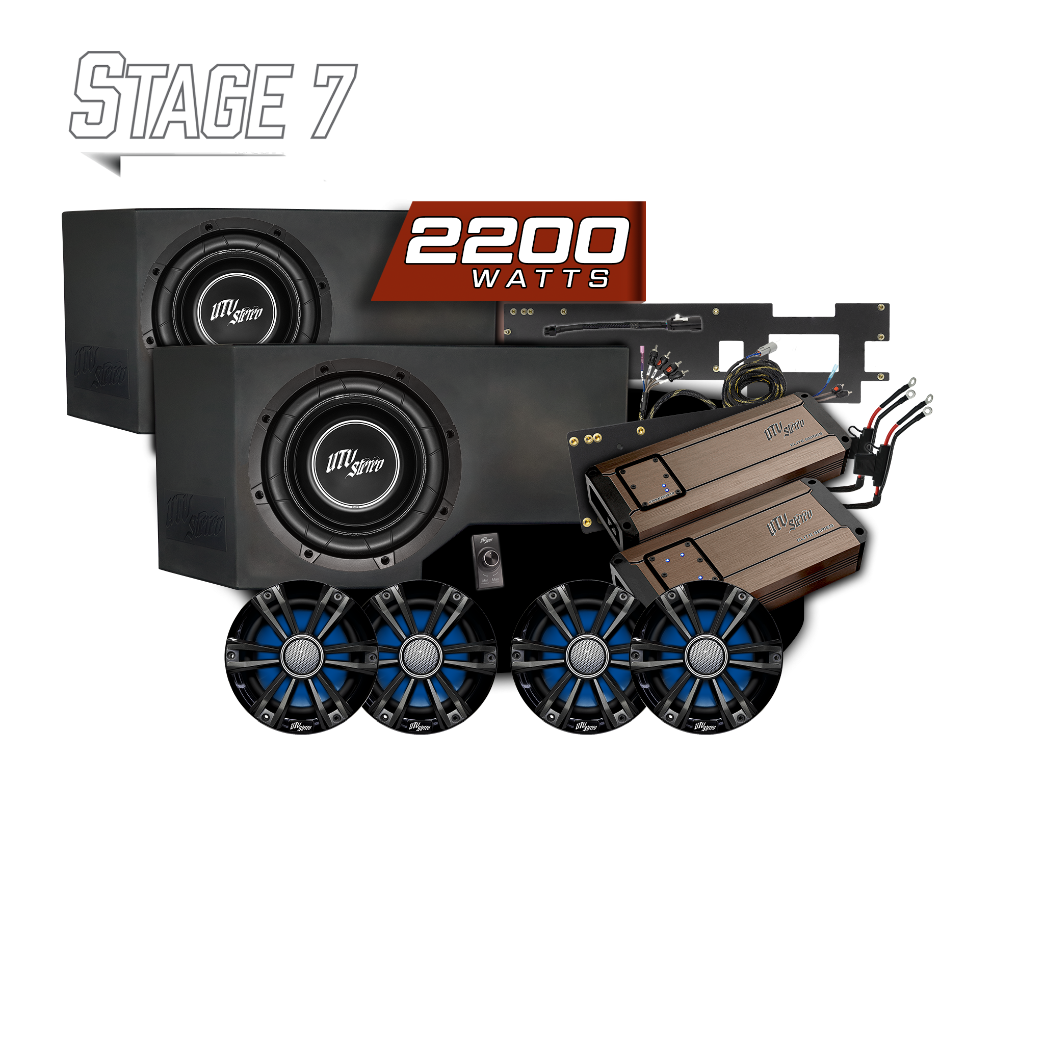 Can-Am® Defender HD11 BRP GO! Dual Subwoofer Stage 7 Stereo Kit | UTVS-DEF2-S7-GO