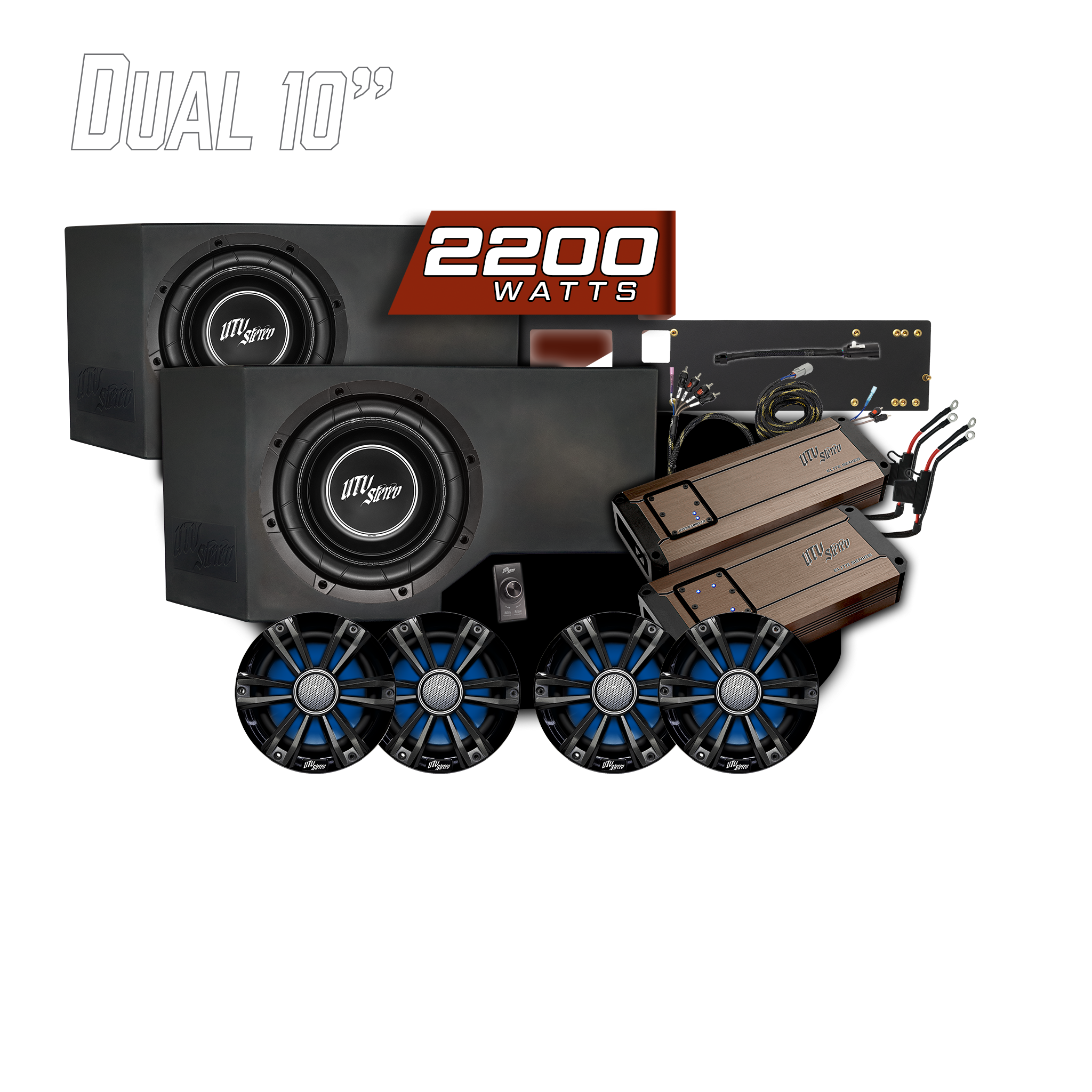 Can-Am® Defender HD11 BRP GO! Dual Subwoofer Stage 7 Stereo Kit | UTVS-DEF2-S7-GO