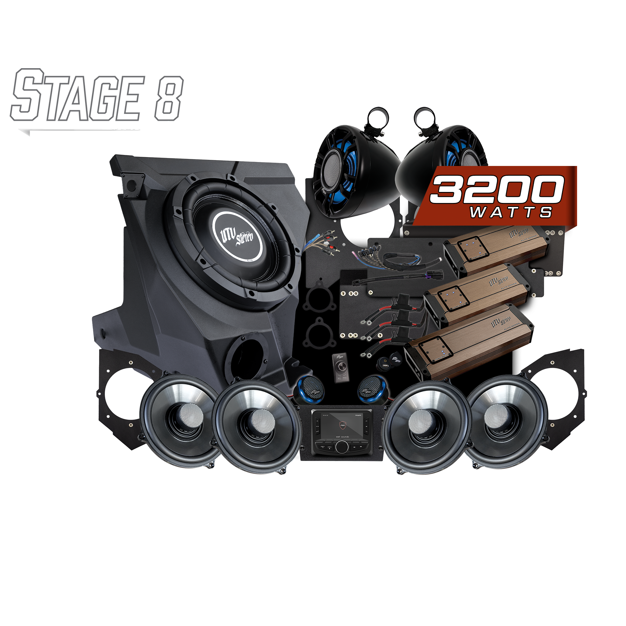 KAWASAKI® TERYX H2 Elite Stage 8 Stereo Kit | UTVS-H2-S8