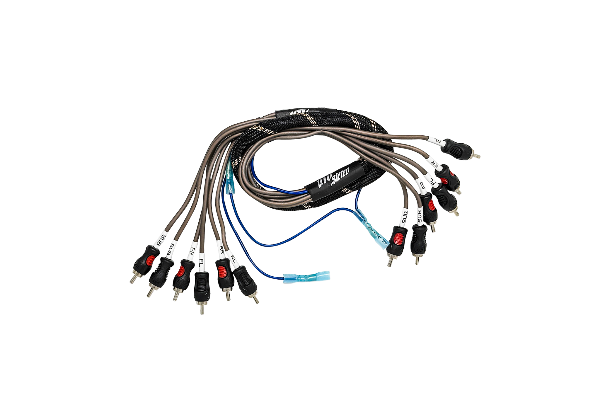 UTV Stereo 4-Channel RCA Harness - Front, Subwoofer + Remote | UTVS-HRN-RCA-2