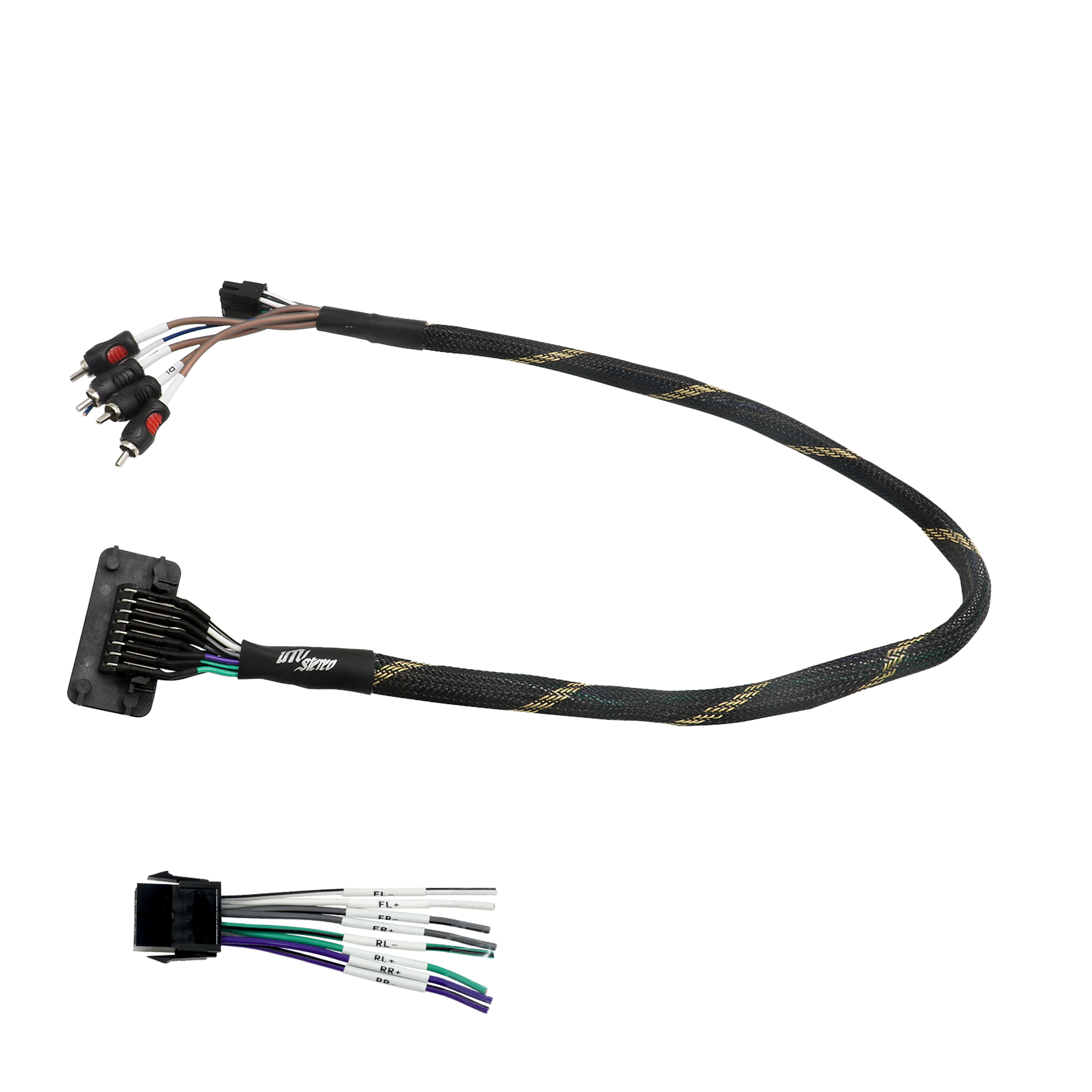 '20-'26 RZR® Pro Series Ride Command Front & Rear RCA Output + Speaker Wire & Remote | UTVS-PRO-RC-RCA-OUT