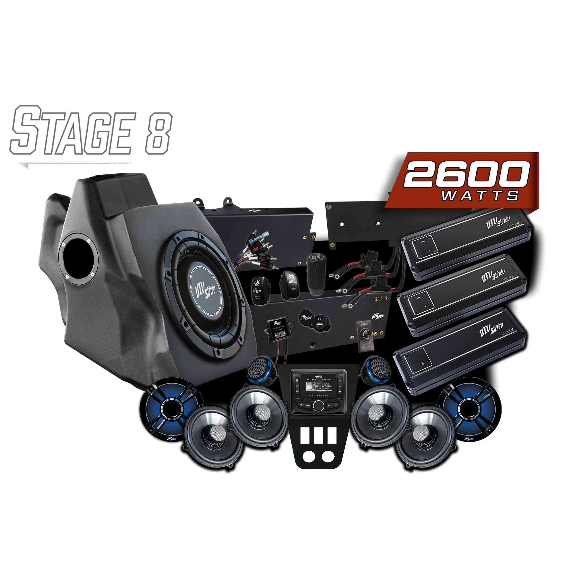 '20-'24 RZR® Pro Series Signature Stage 8 Stereo Kit | UTVS-PRO-S8-S