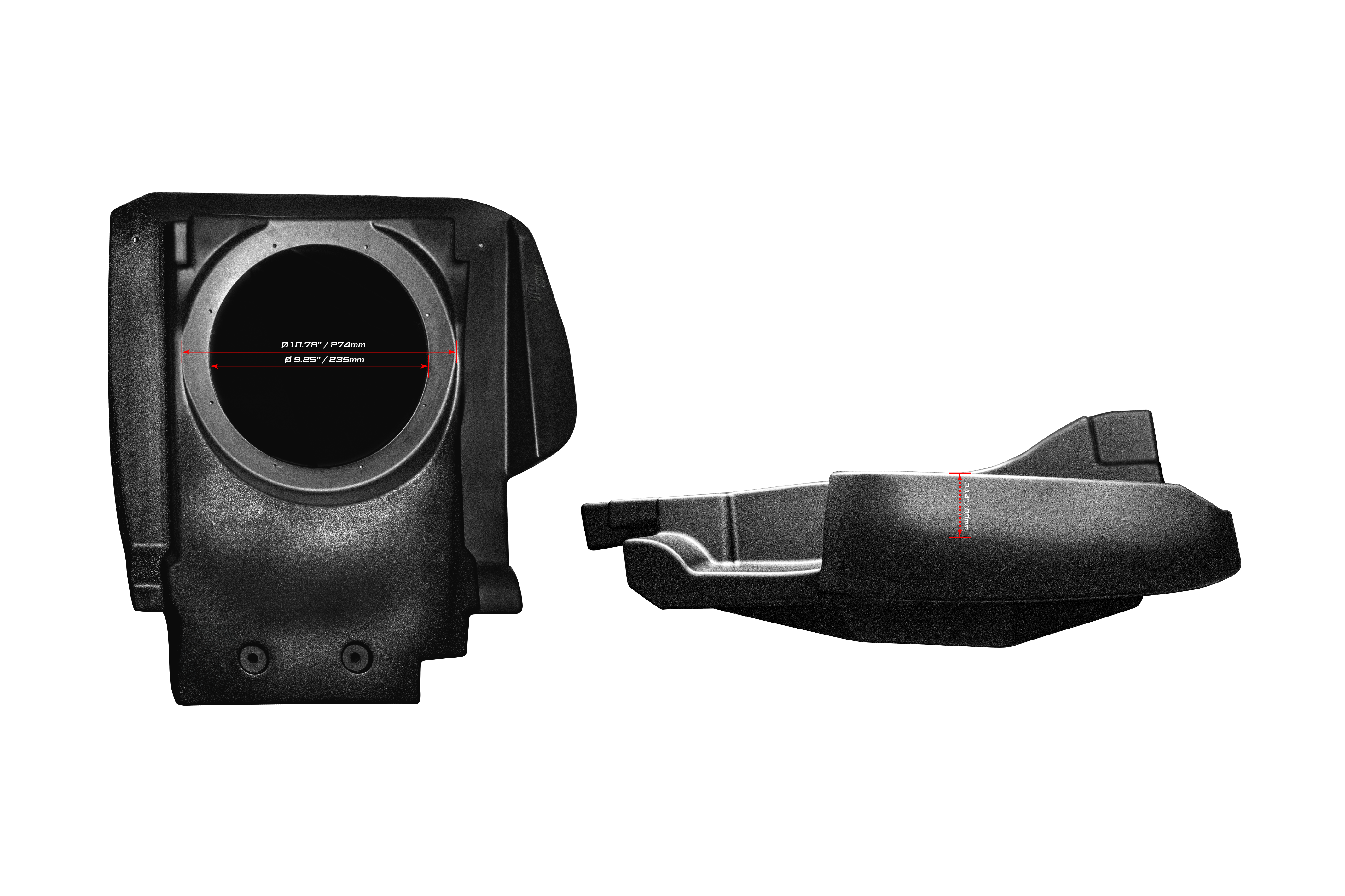 Can-Am® Maverick R 10" Front Driver Subwoofer Enclosure (2-SEAT MODELS) – Unloaded | UTVS-R-ENC-DRIVER-2