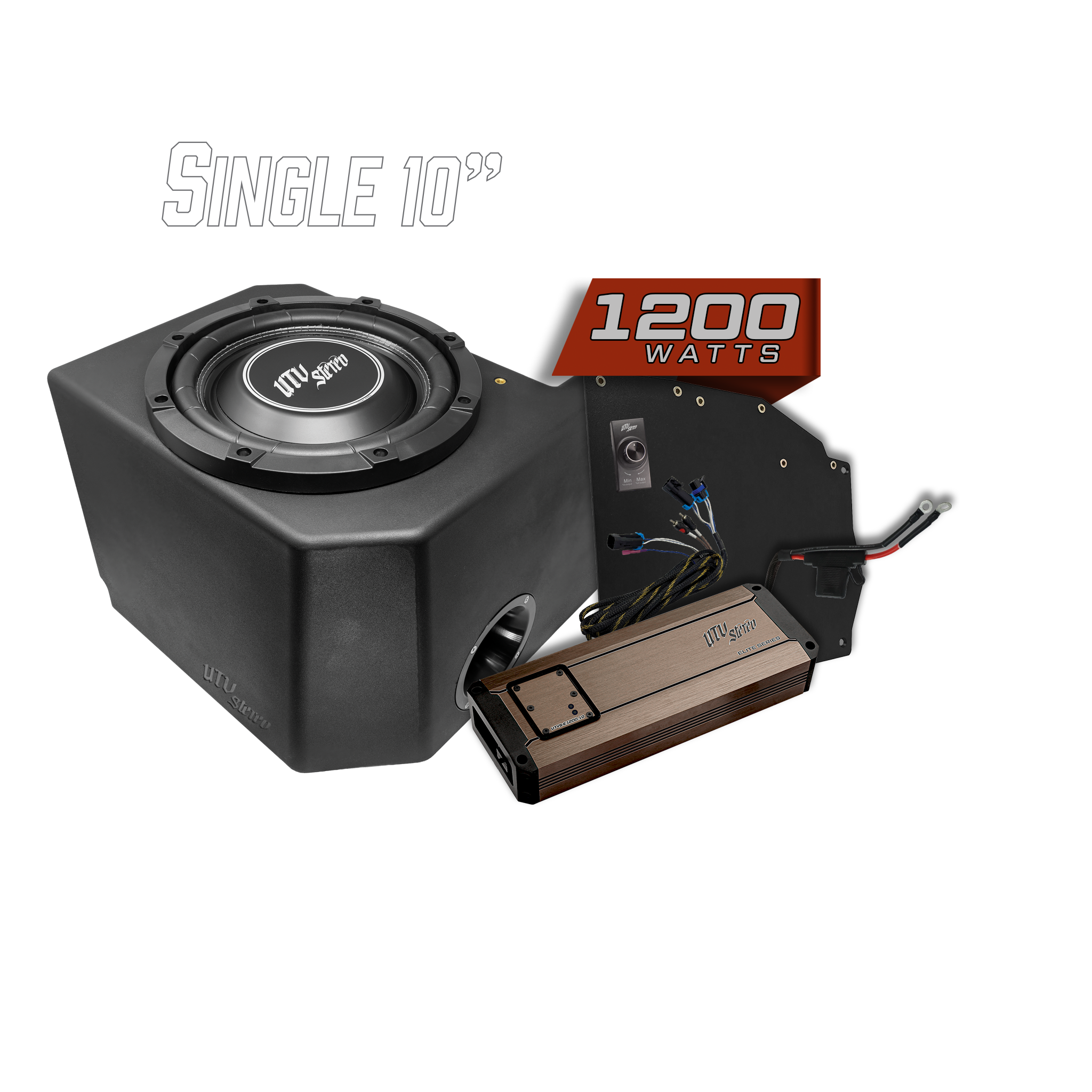 Polaris® Ranger 1200W Single 10" Subwoofer Kit | UTVS-RNG-SUB-1200-1