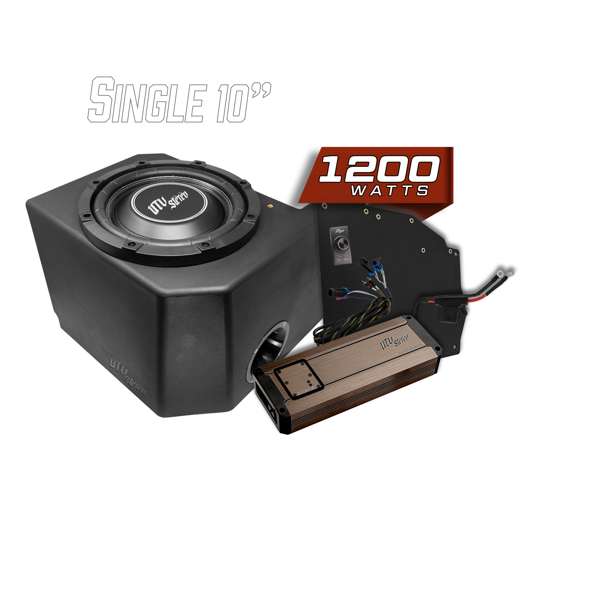 Polaris® Ranger 1200W Single 10" Subwoofer Kit | UTVS-RNG-SUB-1200-1