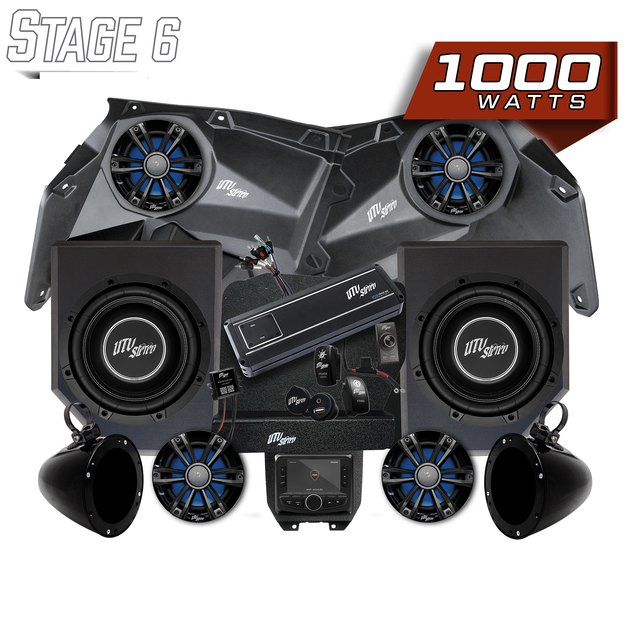 Can-Am® X3 Signature Series Stage 6 Stereo Kit | UTVS-X3-S6-S