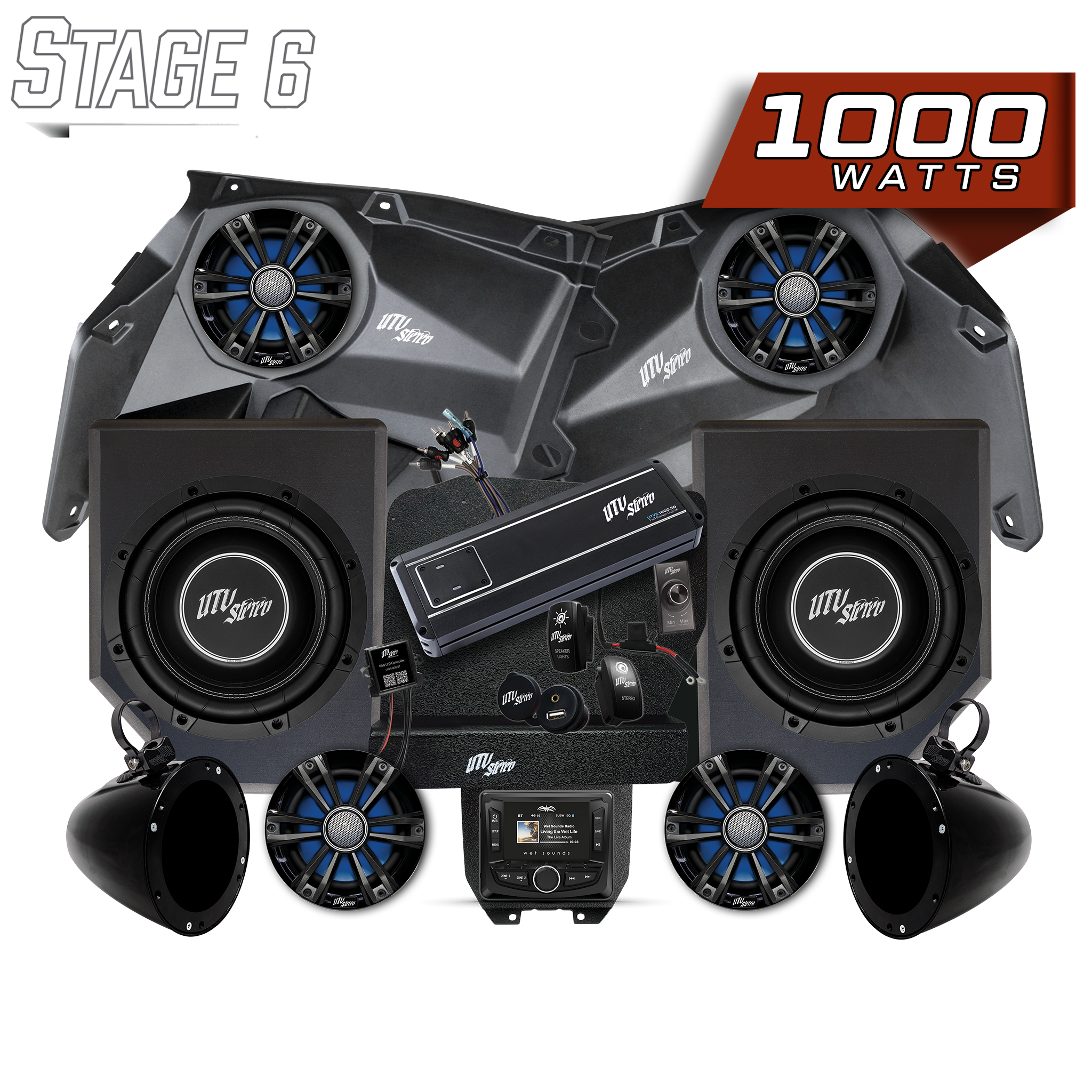 Can-Am® X3 Signature Series Stage 6 Stereo Kit |  UTVS-X3-S6-S