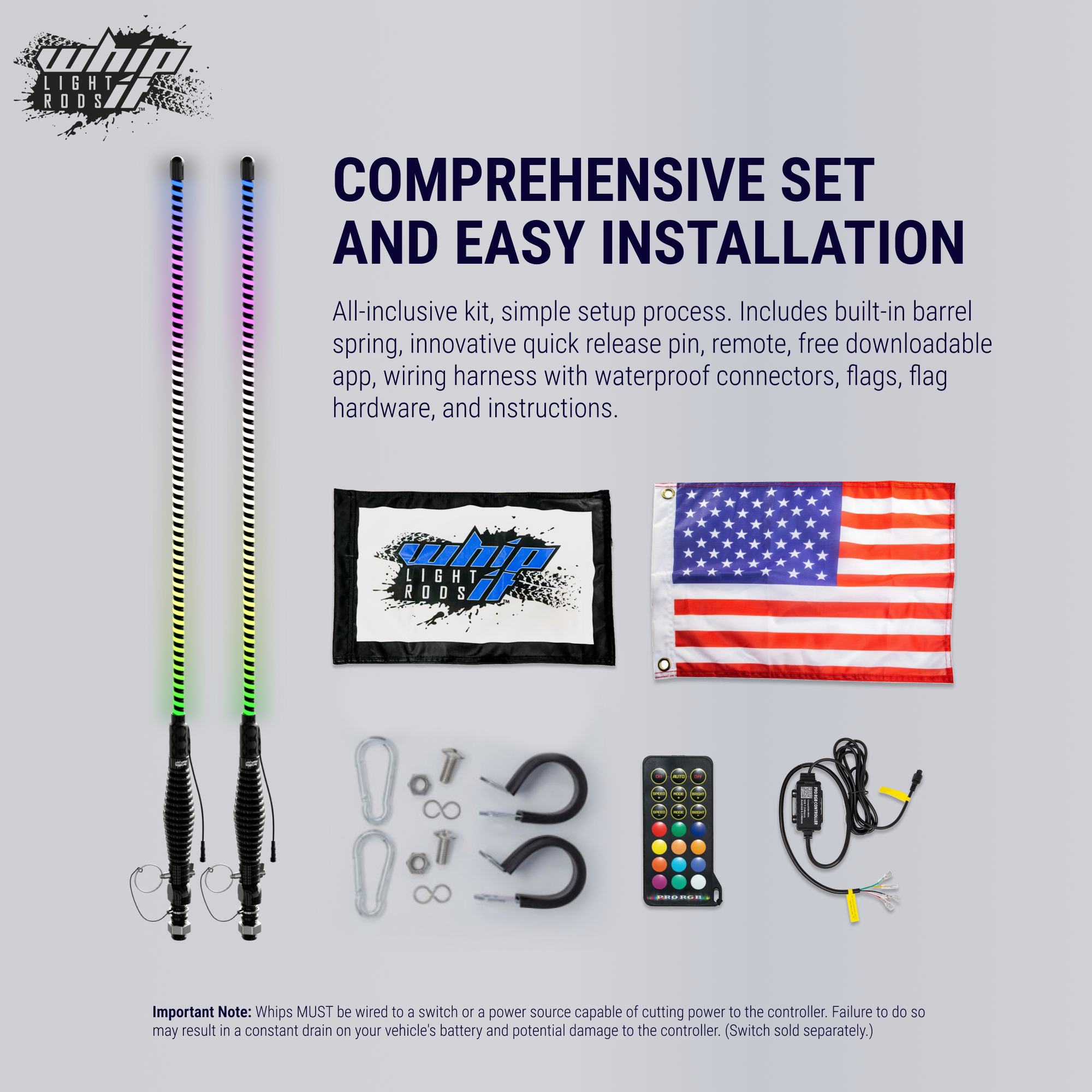 Angel LED Whips: Illuminate Your Journey with COB Technology!