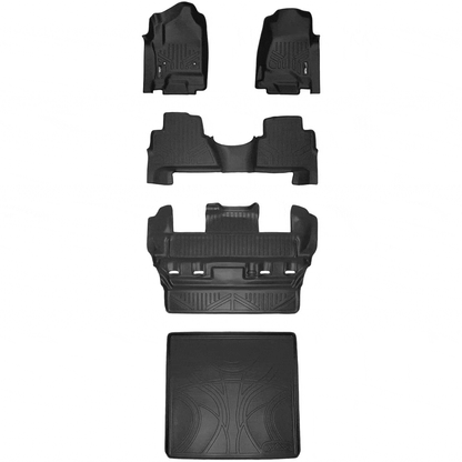 Smart Trim™ Floor Liners For 2015-2020 Cadillac Escalade with Second Row Bucket Seats
