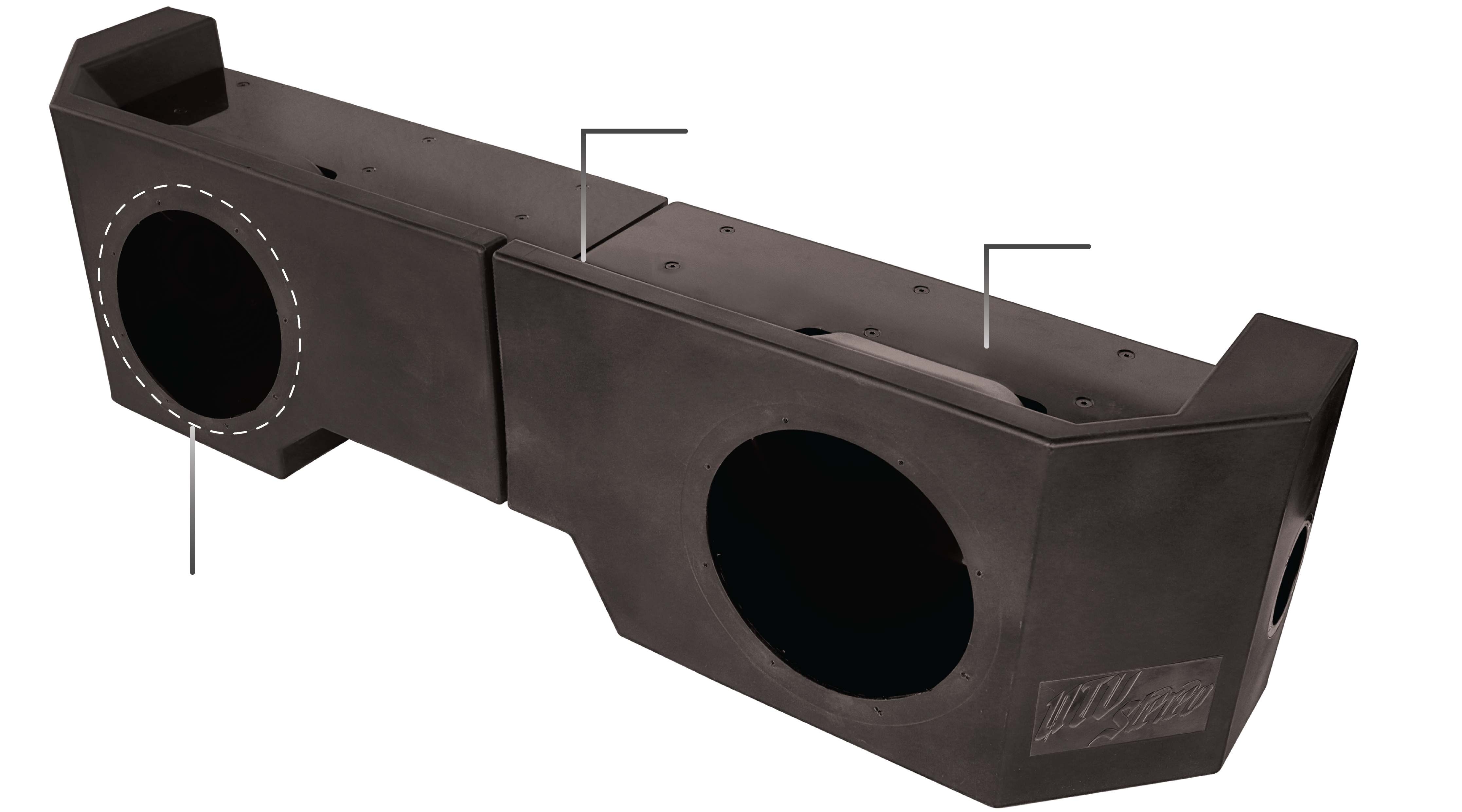 Can-Am® Defender HD10 Vented 10" Driver Subwoofer Enclosure Unloaded | UTVS-DEF-VENC-DRIVER