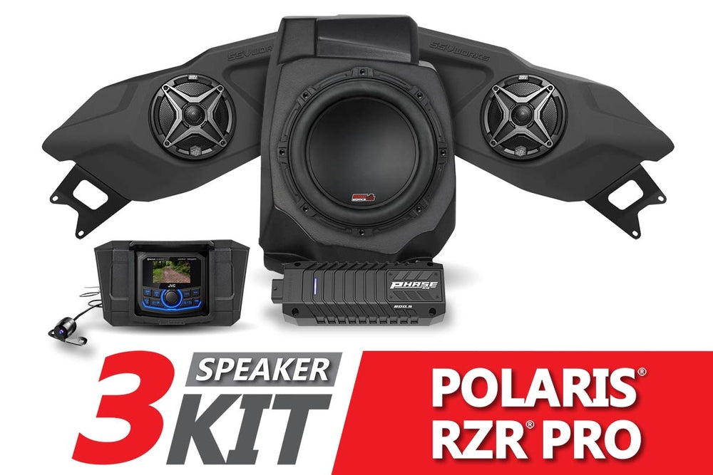 3-Speakers Upgrade Kit for select 2020-2024 Polaris RZR Pro/ Pro R / Turbo R