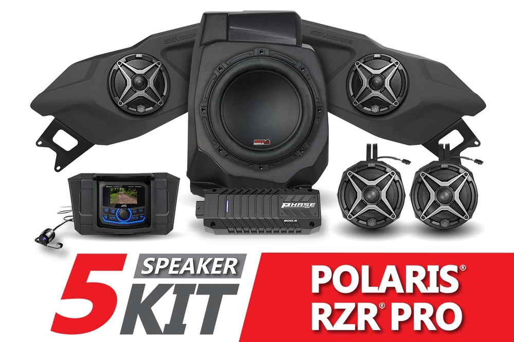 5-Speakers Audio-Kit for 2020-2024 Polaris RZR Pro/Pro R/Turbo R